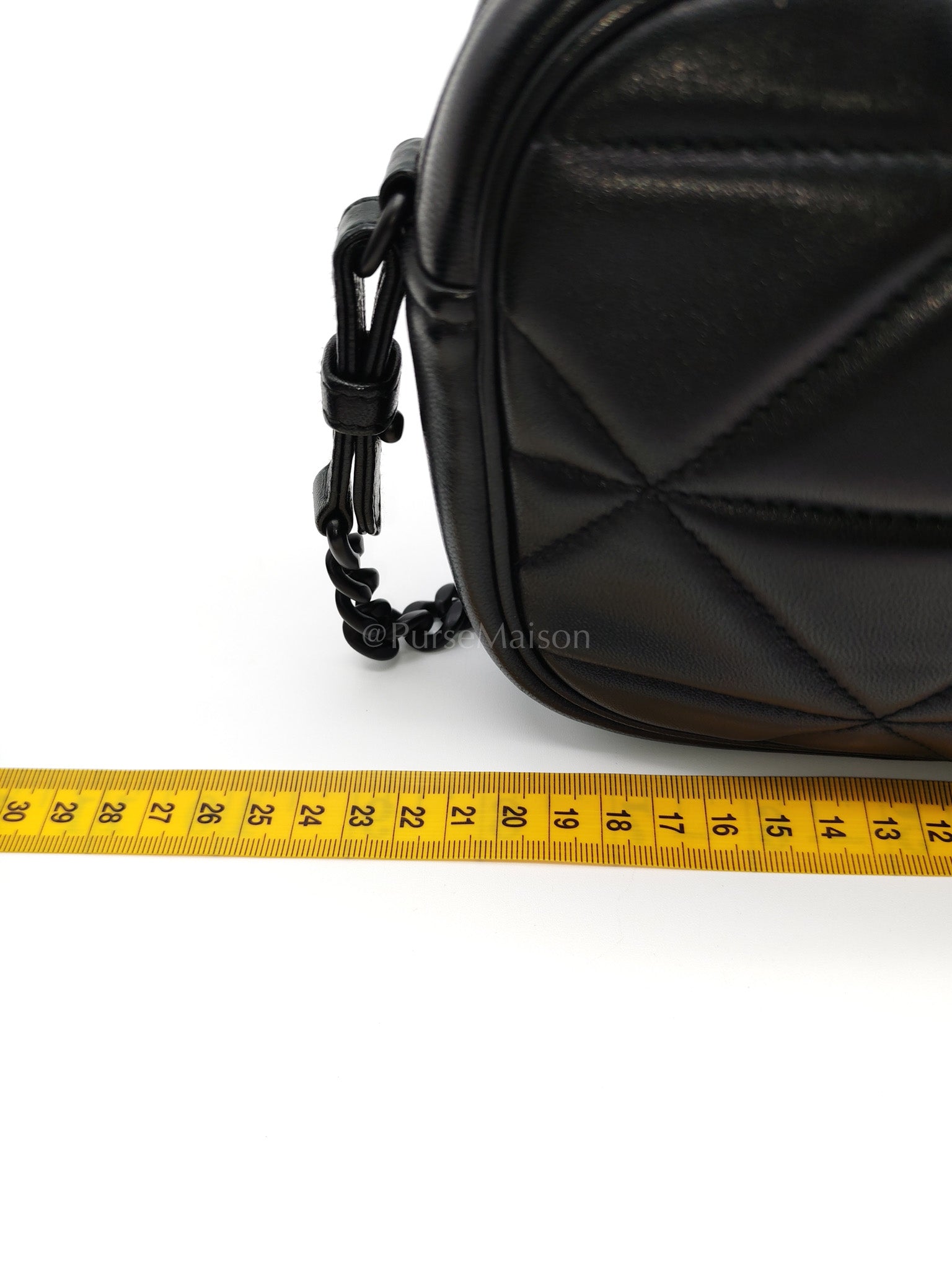 Spectrum Quilted in So Black Nappa Leather Camera Bag | Purse Maison Luxury Bags Shop