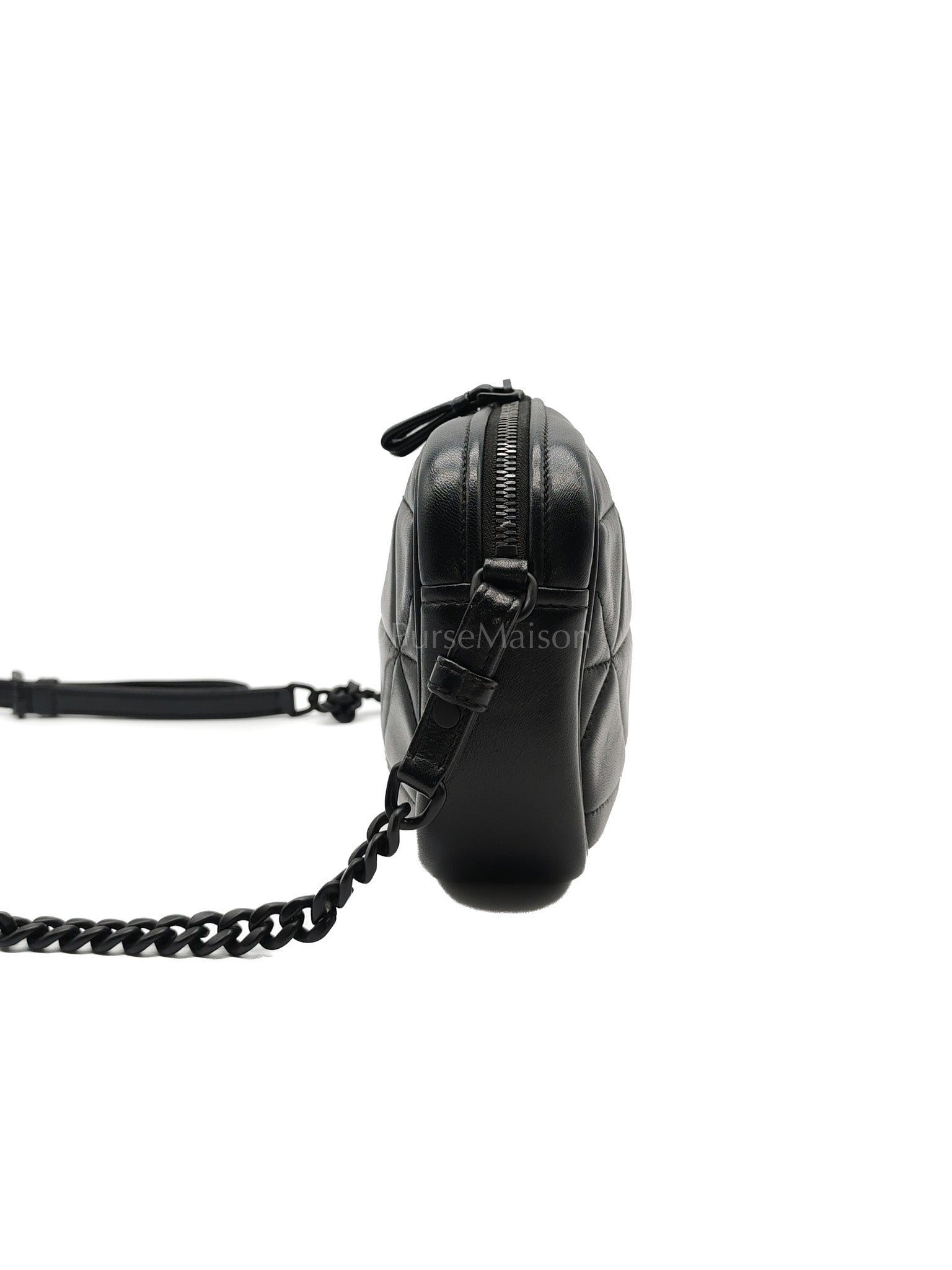 Spectrum Quilted in So Black Nappa Leather Camera Bag | Purse Maison Luxury Bags Shop