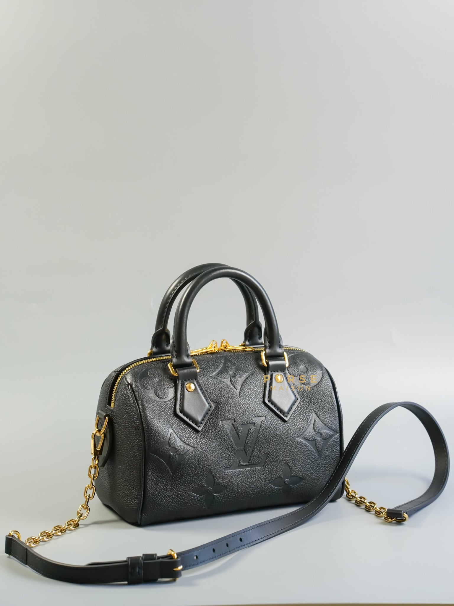 Speedy 20 Bandouliere Monogram Empreinte Leather (Microchip) | Purse Maison Luxury Bags Shop