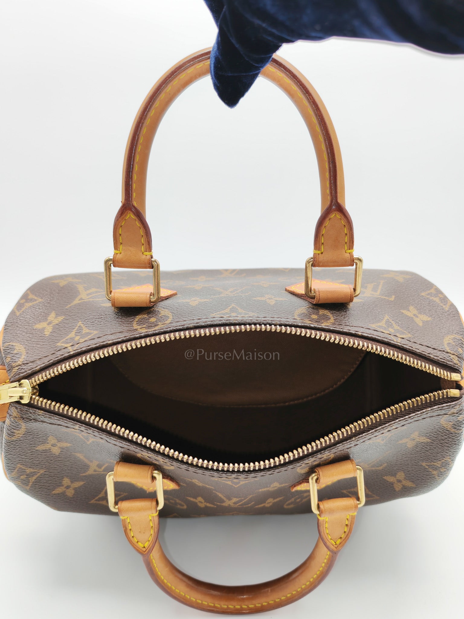 Speedy 25 Bag in Monogram Canvas & Aged Gold Hardware (Datecode: SP0052) | Purse Maison Luxury Bags Shop