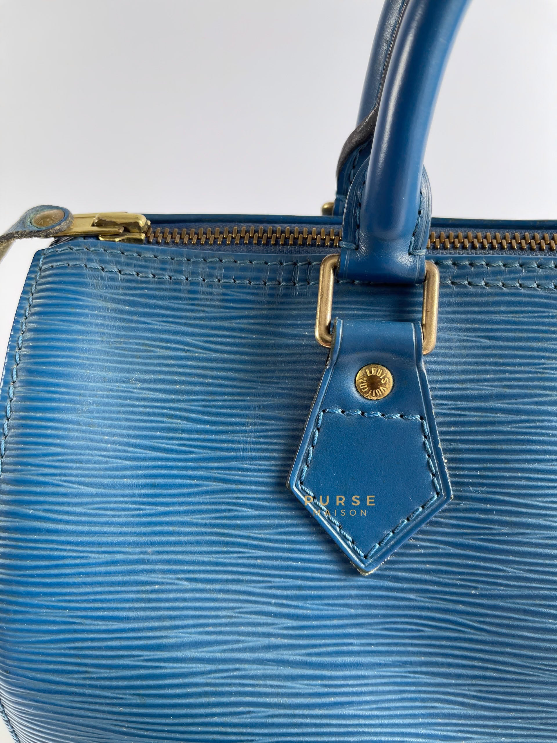 Speedy 25 Blue Epi Leather (Date Code: SP0955) | Purse Maison Luxury Bags Shop