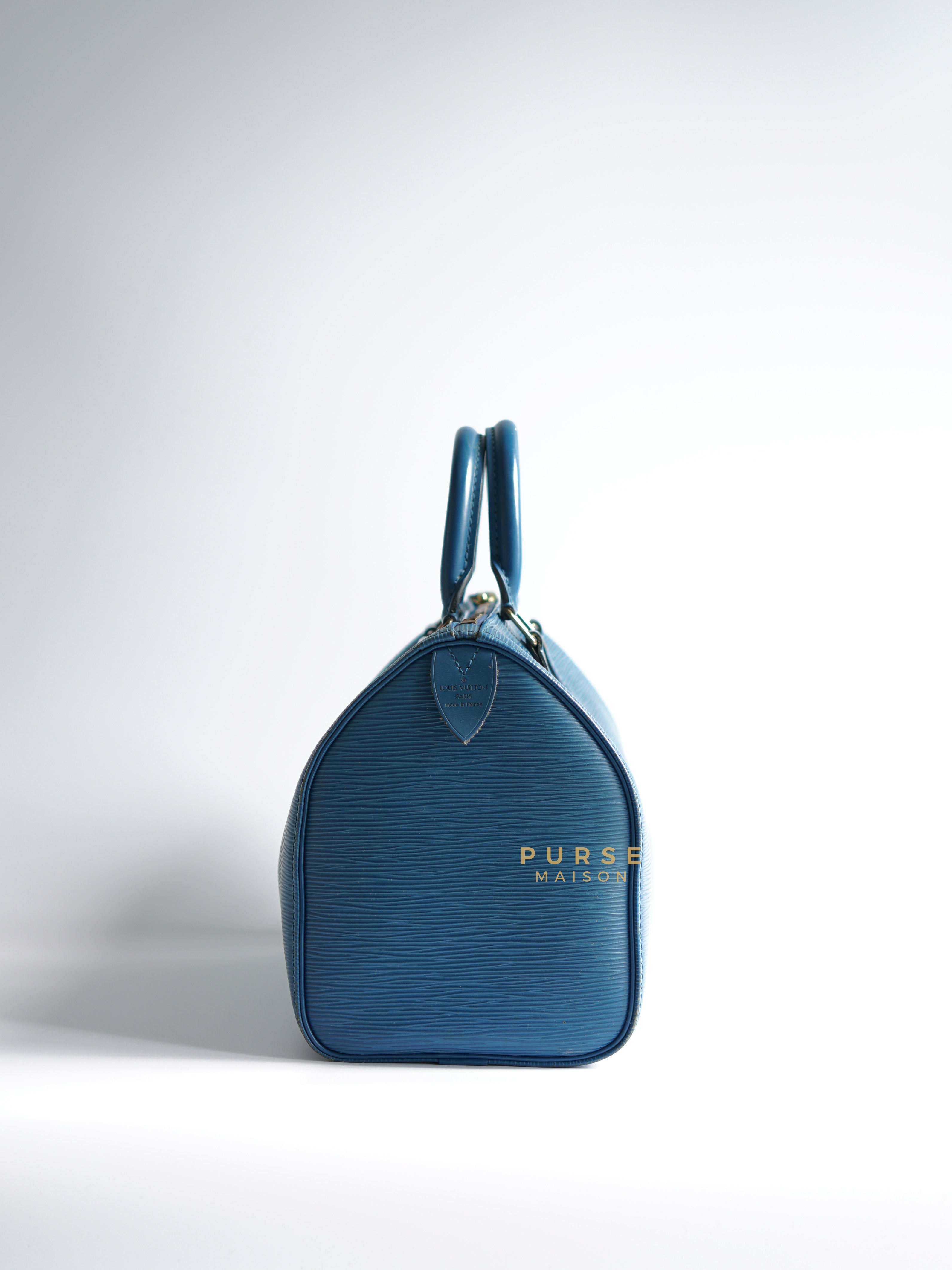 Speedy 25 Blue Epi Leather (Date Code: SP0955) | Purse Maison Luxury Bags Shop
