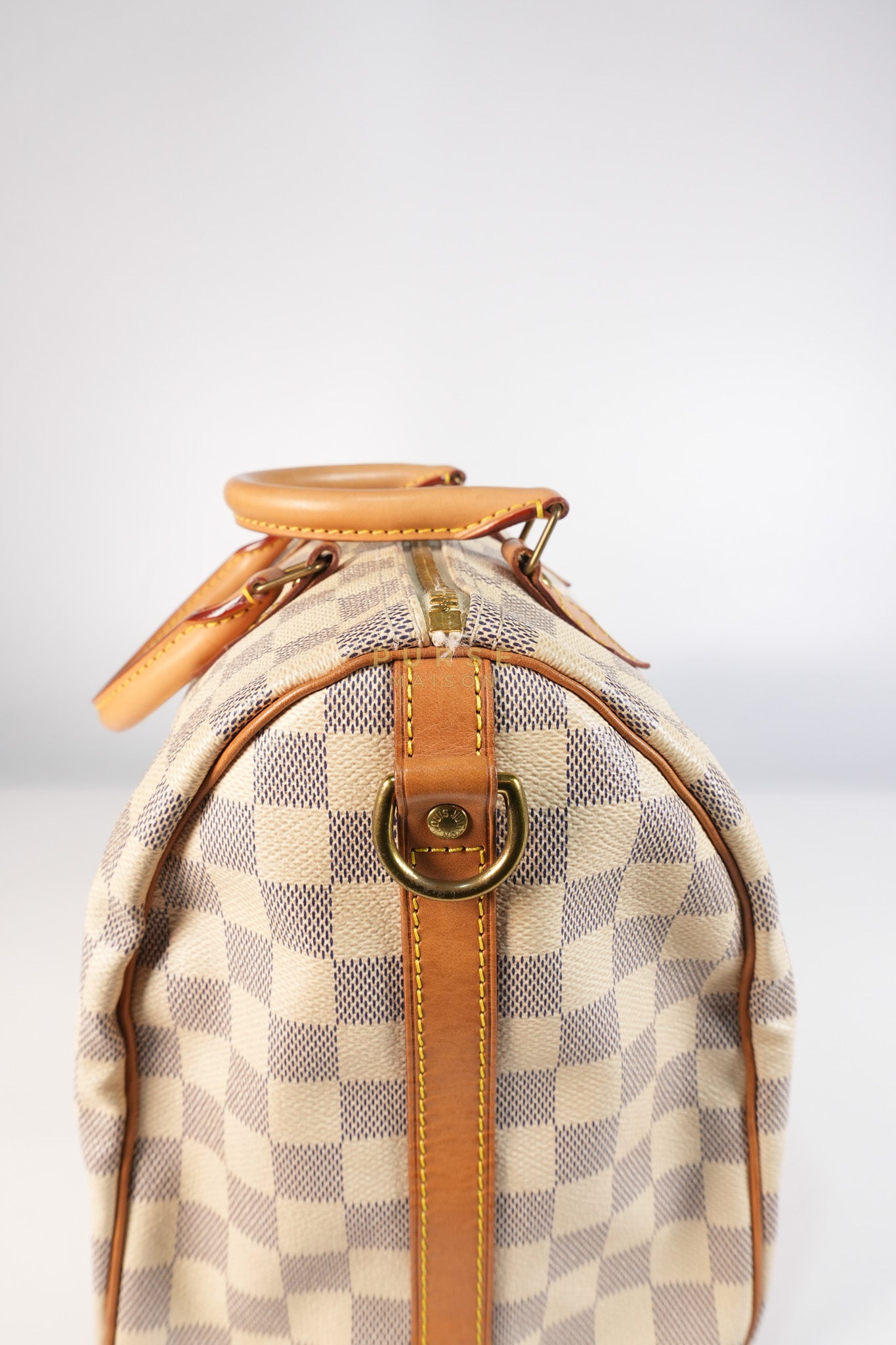 Speedy 30 Bandouliere in Damier Azur Canvas & Gold Hardware (Date Code: DU4103) | Purse Maison Luxury Bags Shop