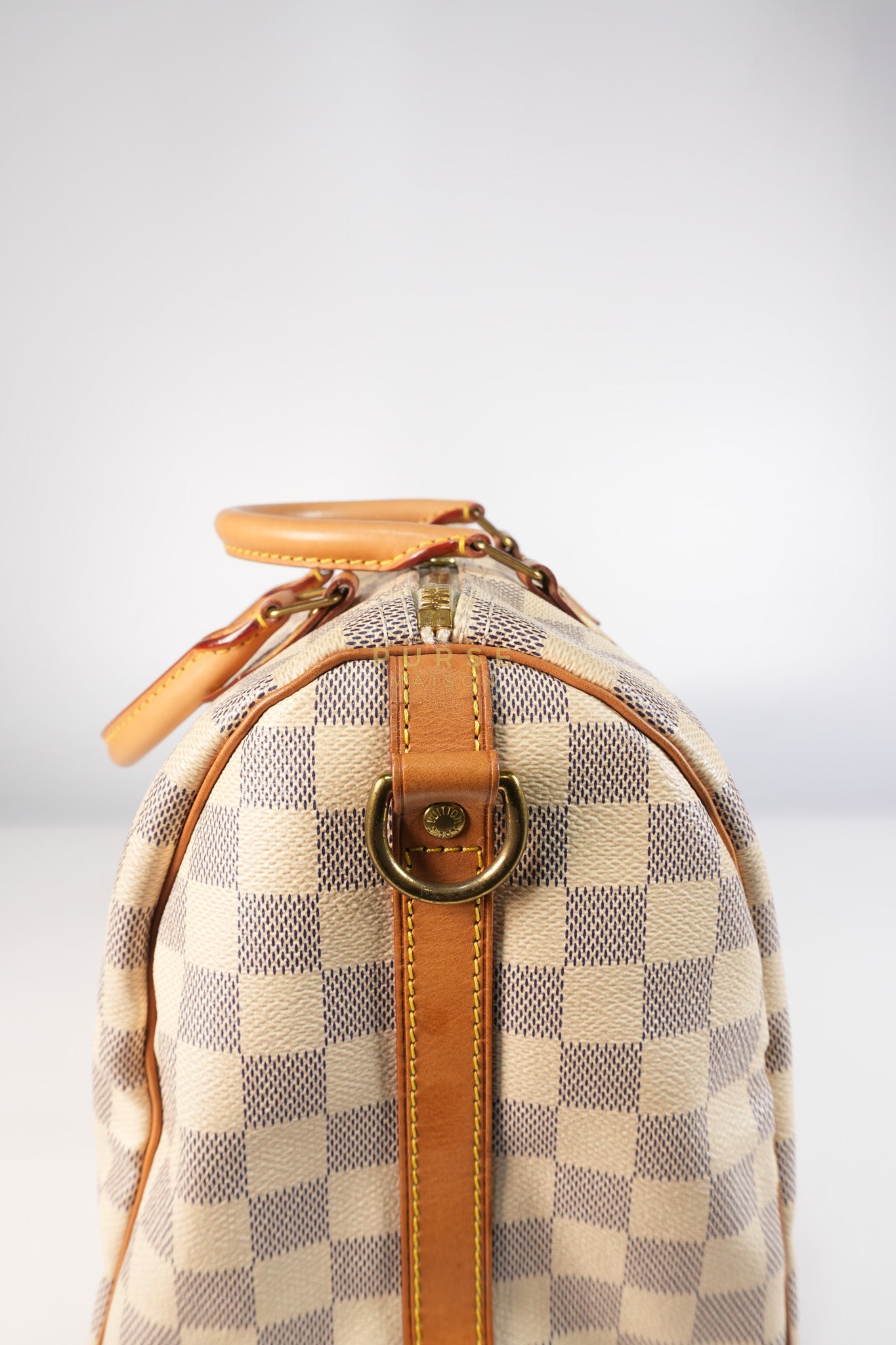 Speedy 30 Bandouliere in Damier Azur Canvas & Gold Hardware (Date Code: DU4103) | Purse Maison Luxury Bags Shop