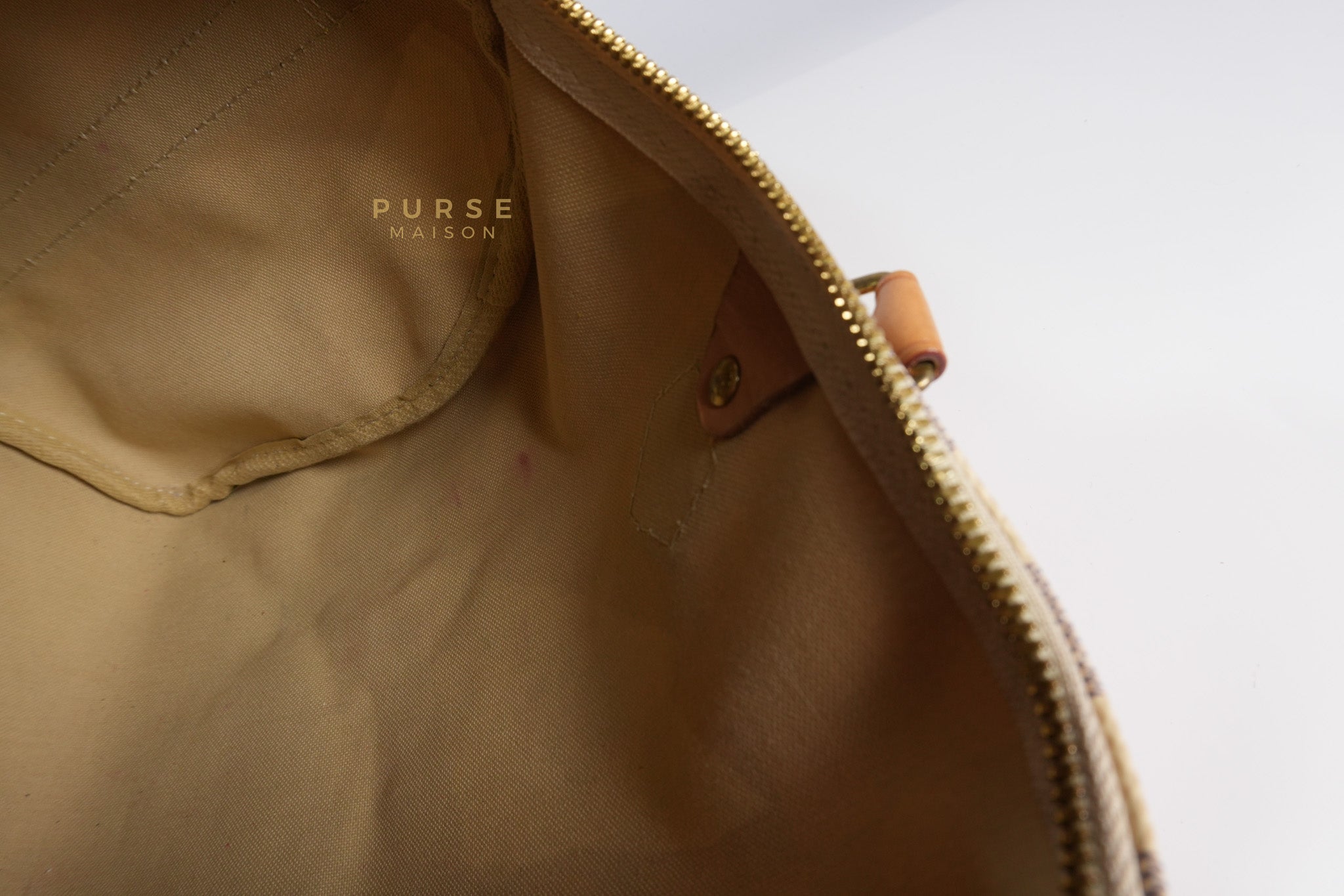 Speedy 30 Bandouliere in Damier Azur Canvas & Gold Hardware (Date Code: DU4103) | Purse Maison Luxury Bags Shop
