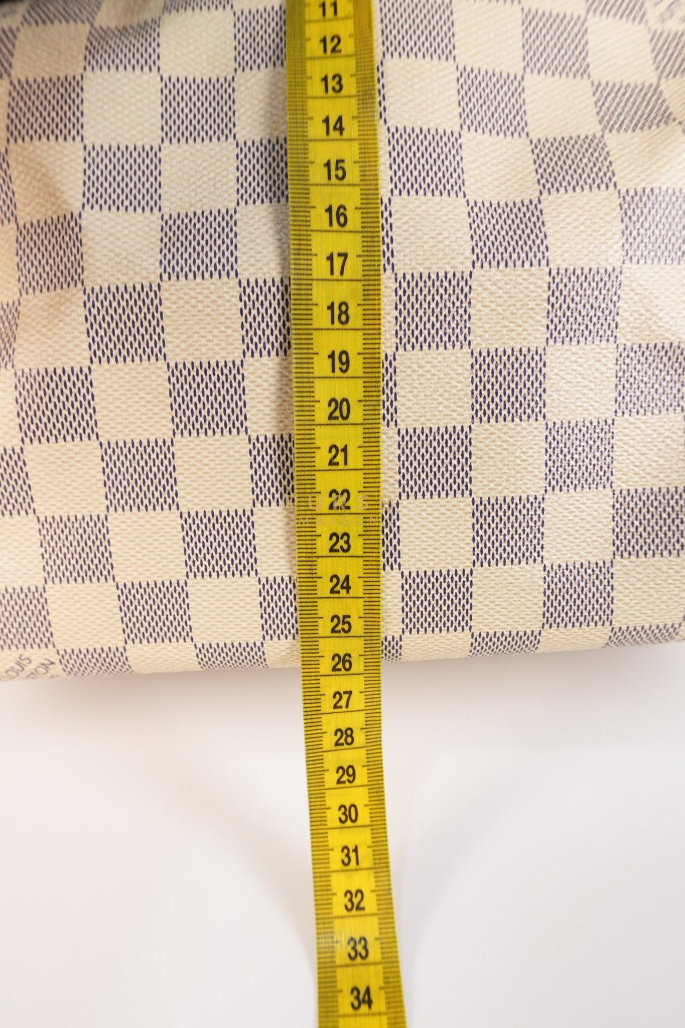 Speedy 30 Bandouliere in Damier Azur Canvas & Gold Hardware (Date Code: DU4103) | Purse Maison Luxury Bags Shop