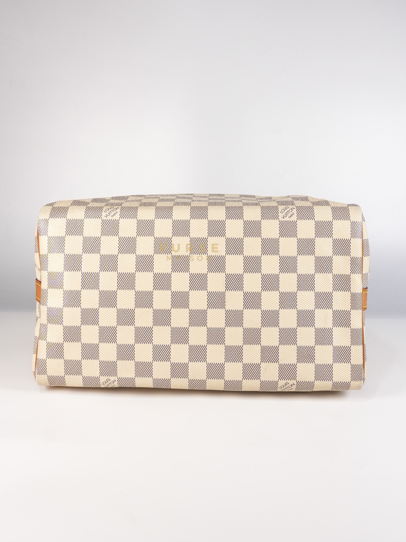Speedy 30 Bandouliere in Damier Azur Canvas & Gold Hardware (Date Code: DU4103) | Purse Maison Luxury Bags Shop