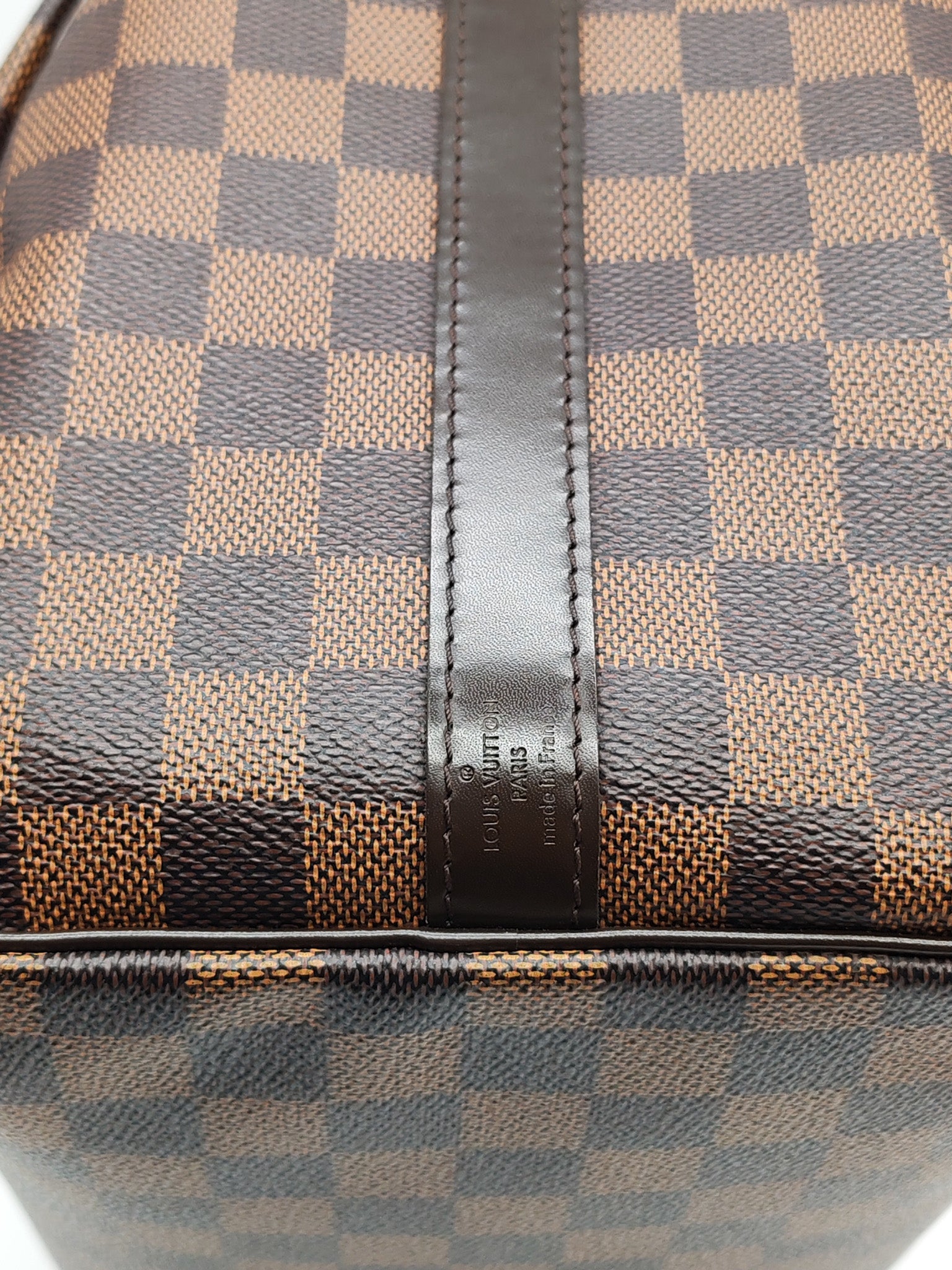 Speedy 30 Bandoullier in Damier Ebene Canvas & Gold Hardware (Datecode: CT0134) | Purse Maison Luxury Bags Shop