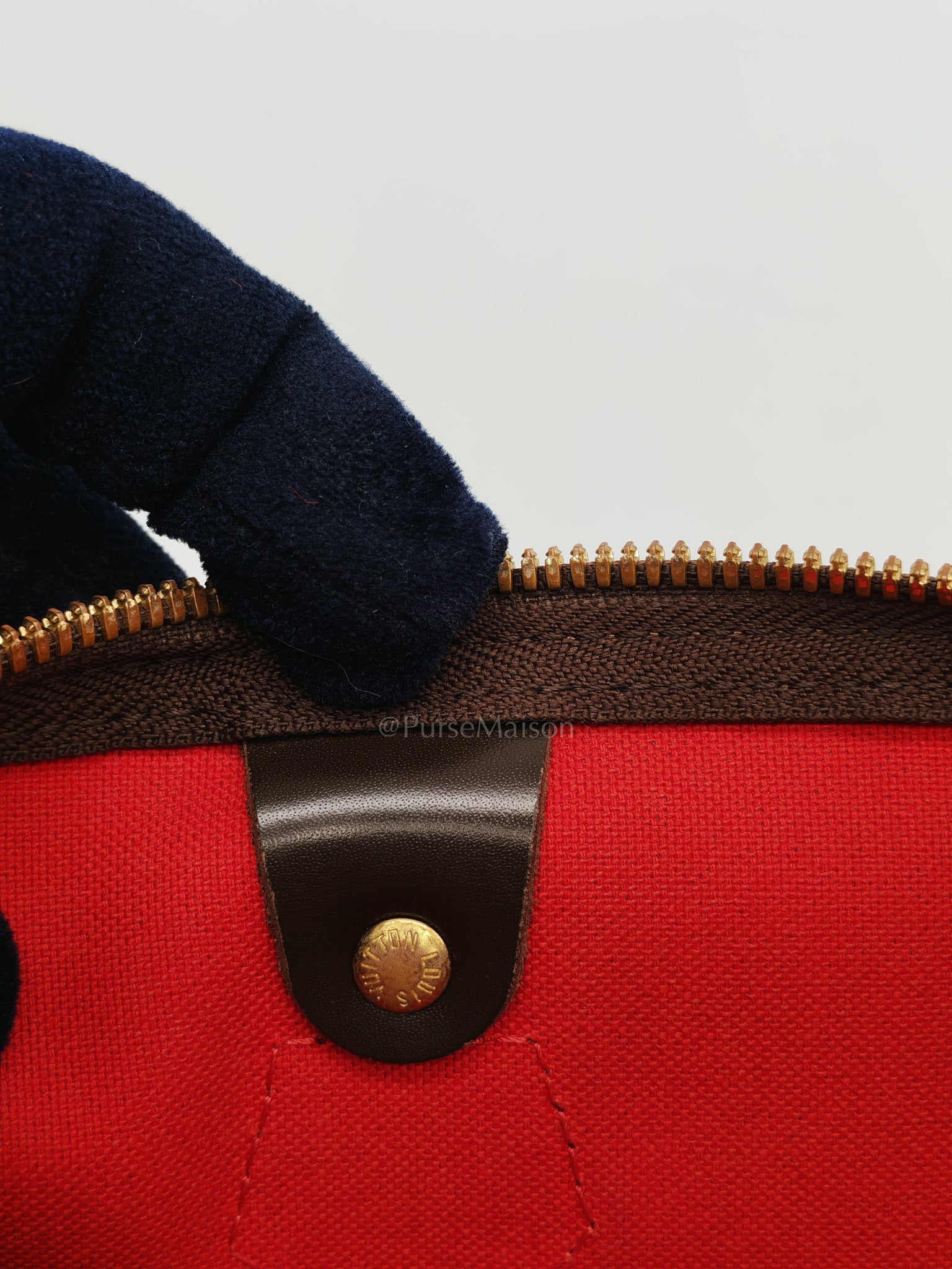 Speedy 30 Bandoullier in Damier Ebene Canvas & Gold Hardware (Datecode: CT0134) | Purse Maison Luxury Bags Shop