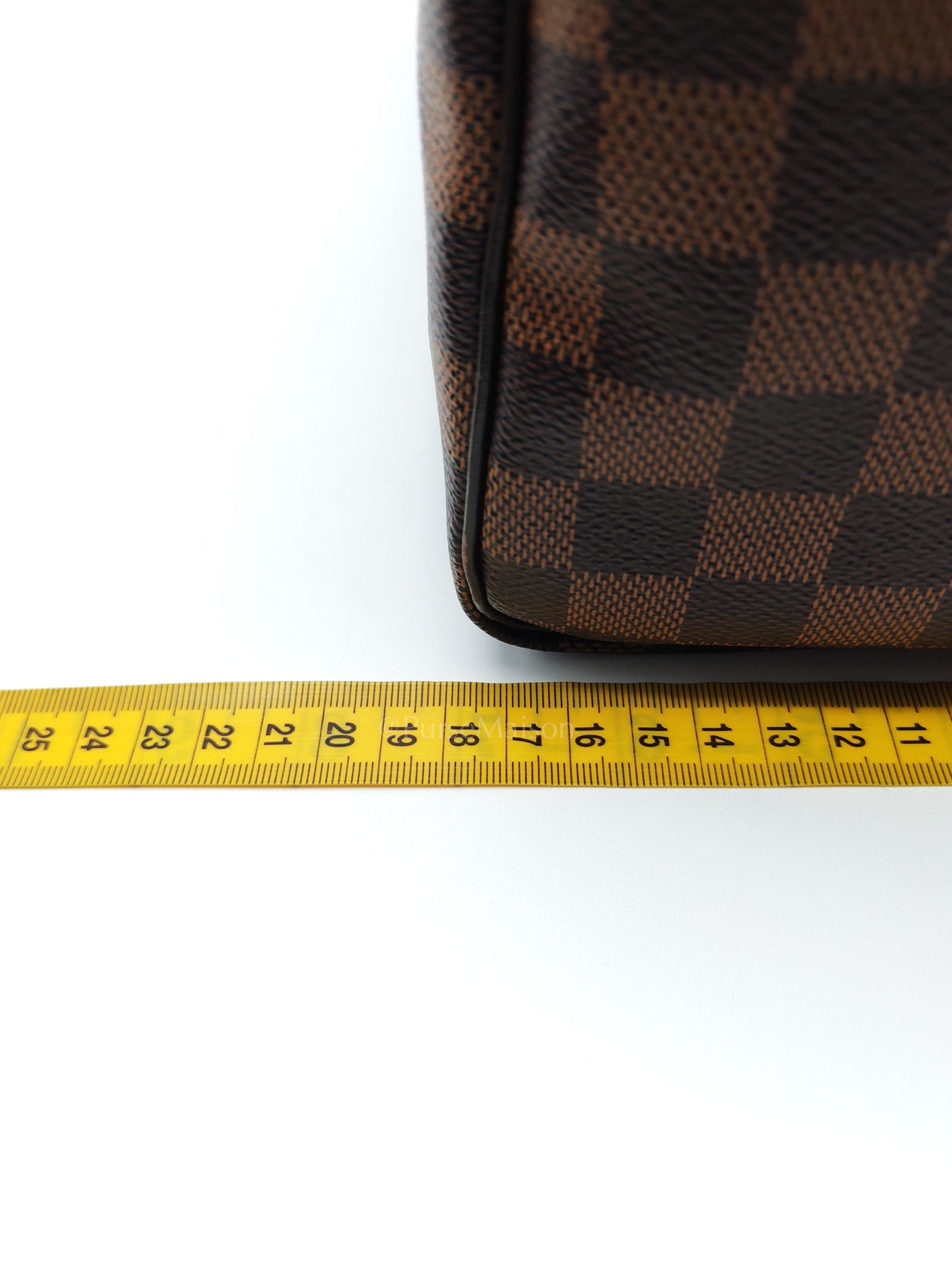 Speedy 30 Bandoullier in Damier Ebene Canvas & Gold Hardware (Datecode: CT0134) | Purse Maison Luxury Bags Shop