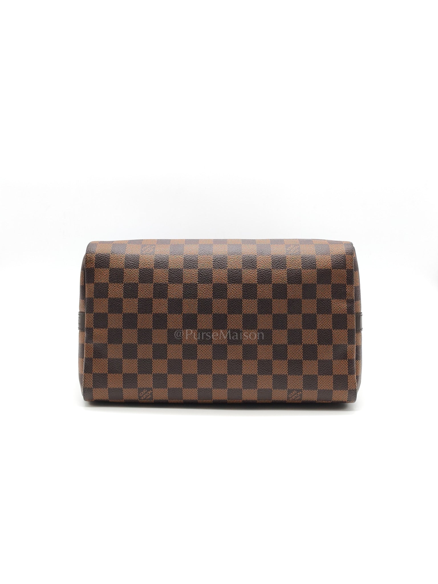 Speedy 30 Bandoullier in Damier Ebene Canvas & Gold Hardware (Datecode: CT0134) | Purse Maison Luxury Bags Shop