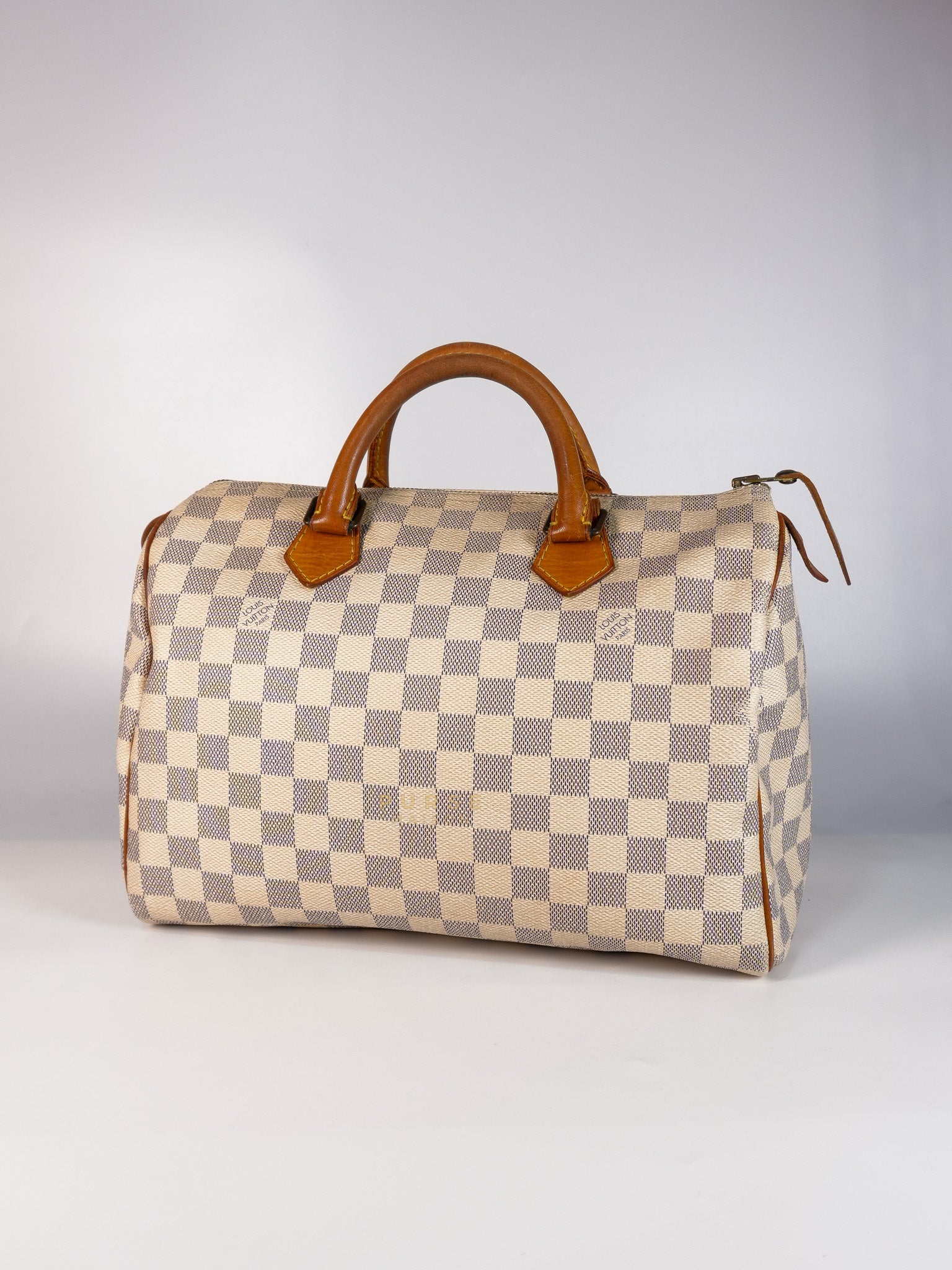 Damier Azure Speedy 30 in Blue/White | Purse Maison