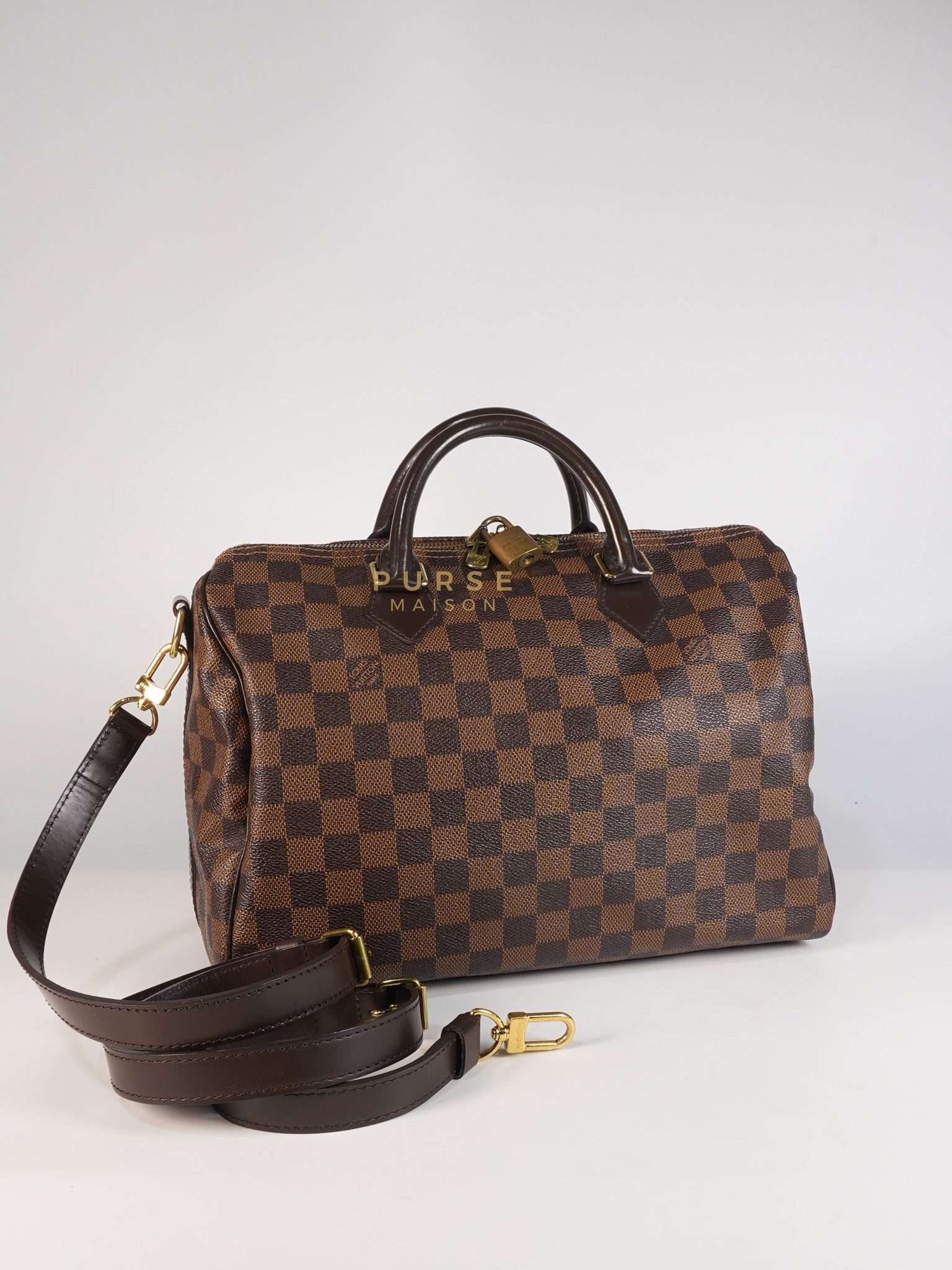 Speedy 30 in Damier Ebene Canvas (Date Code: DU0144) | Purse Maison Luxury Bags Shop