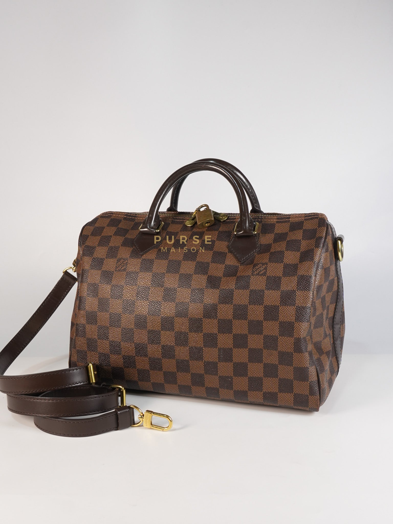 Speedy 30 in Damier Ebene Canvas (Date Code: DU0144) | Purse Maison Luxury Bags Shop