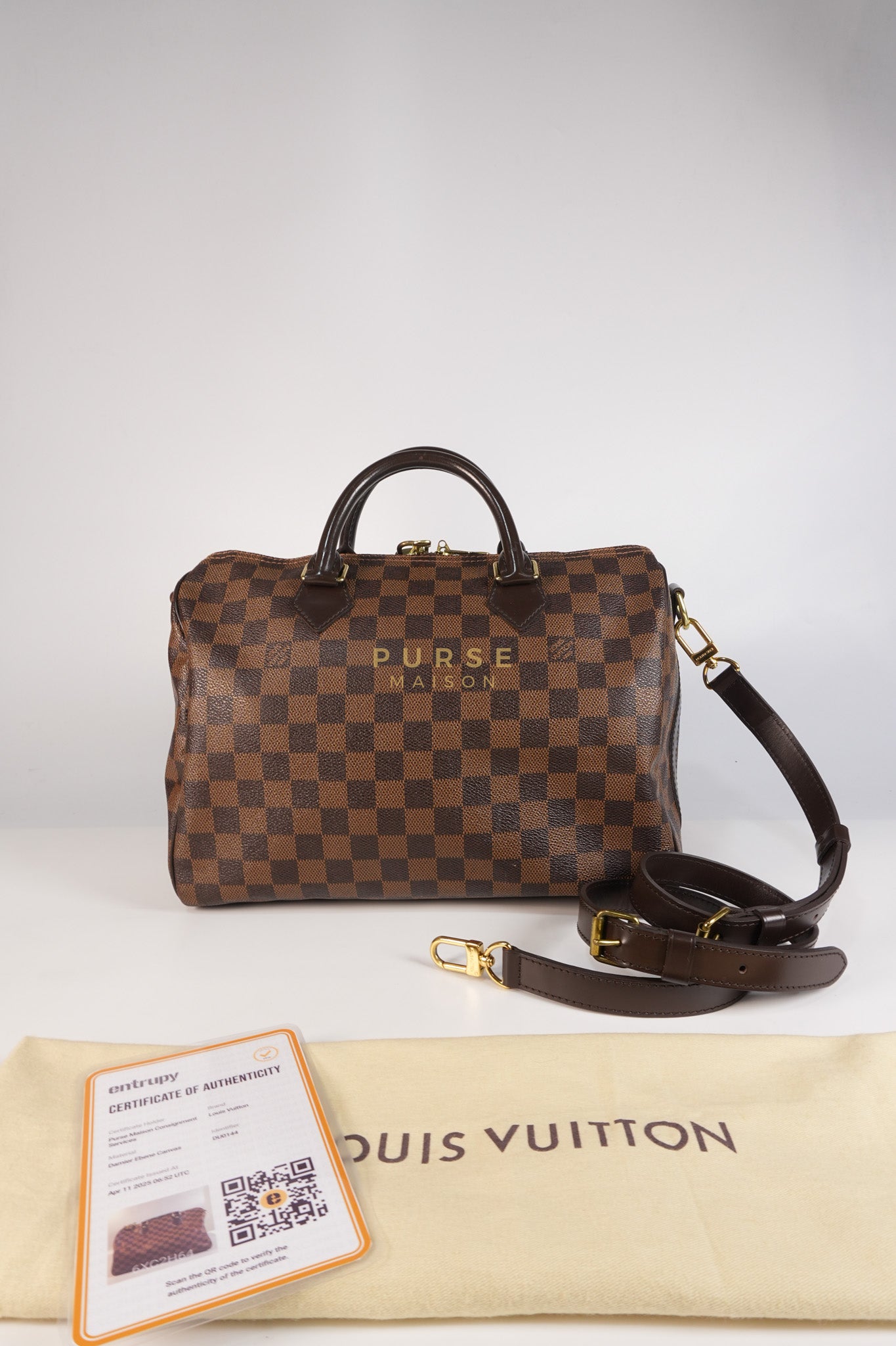 Speedy 30 in Damier Ebene Canvas (Date Code: DU0144) | Purse Maison Luxury Bags Shop