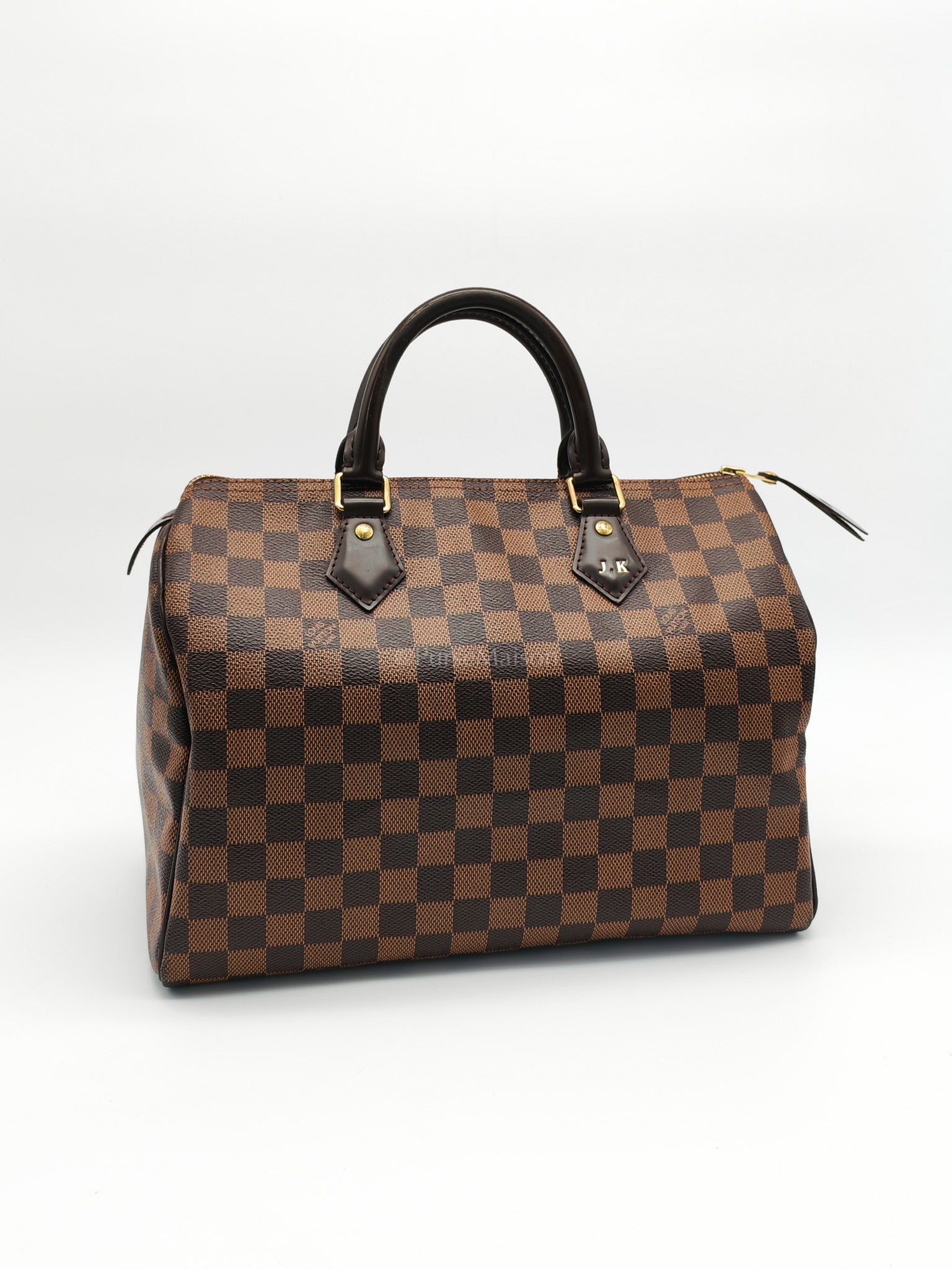 Speedy 30 in Damier Ebene Canvas Handbag (Date Code: MB4144) with J.K Heat Stamp | Purse Maison Luxury Bags Shop