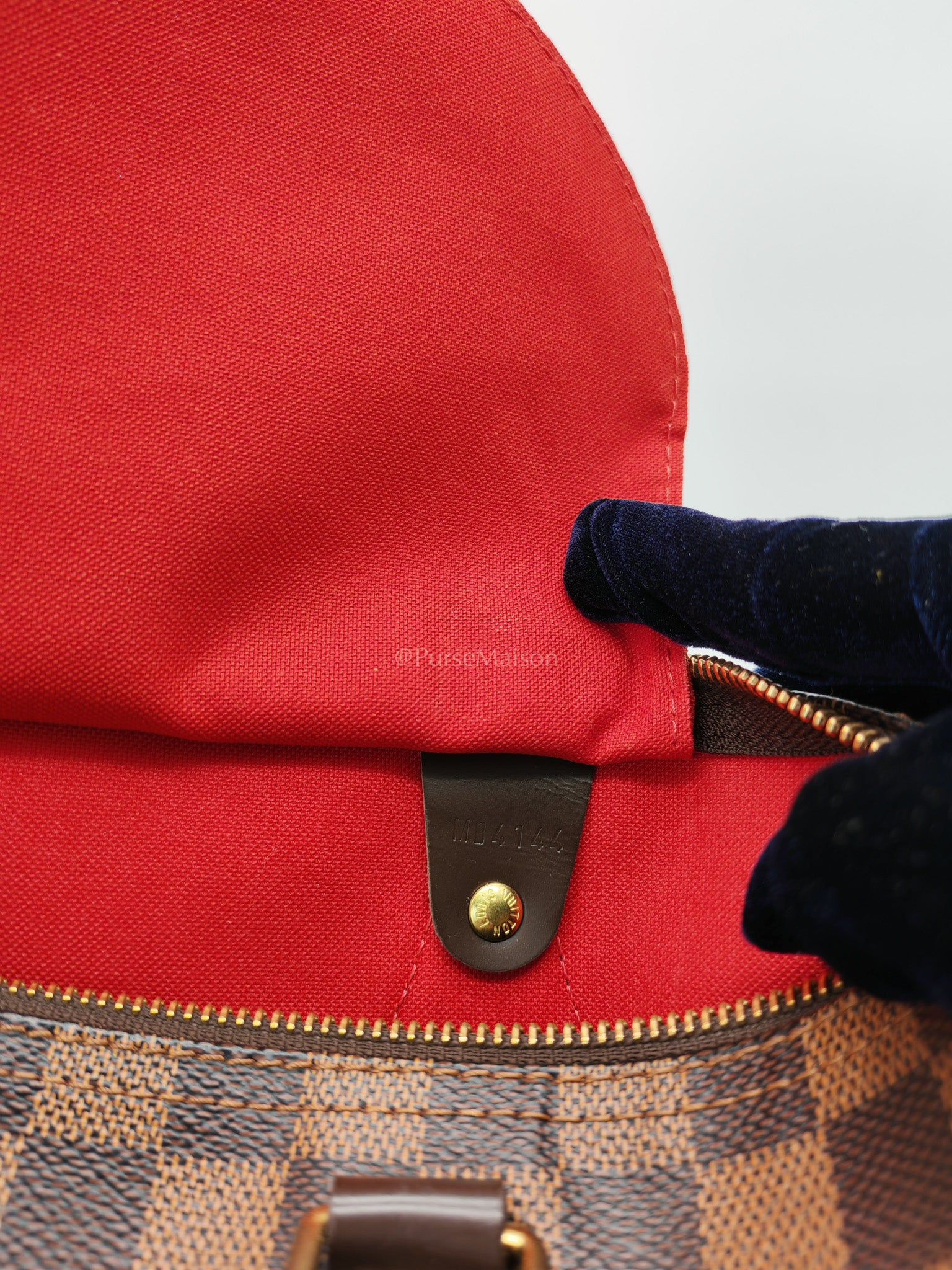 Speedy 30 in Damier Ebene Canvas Handbag (Date Code: MB4144) with J.K Heat Stamp | Purse Maison Luxury Bags Shop