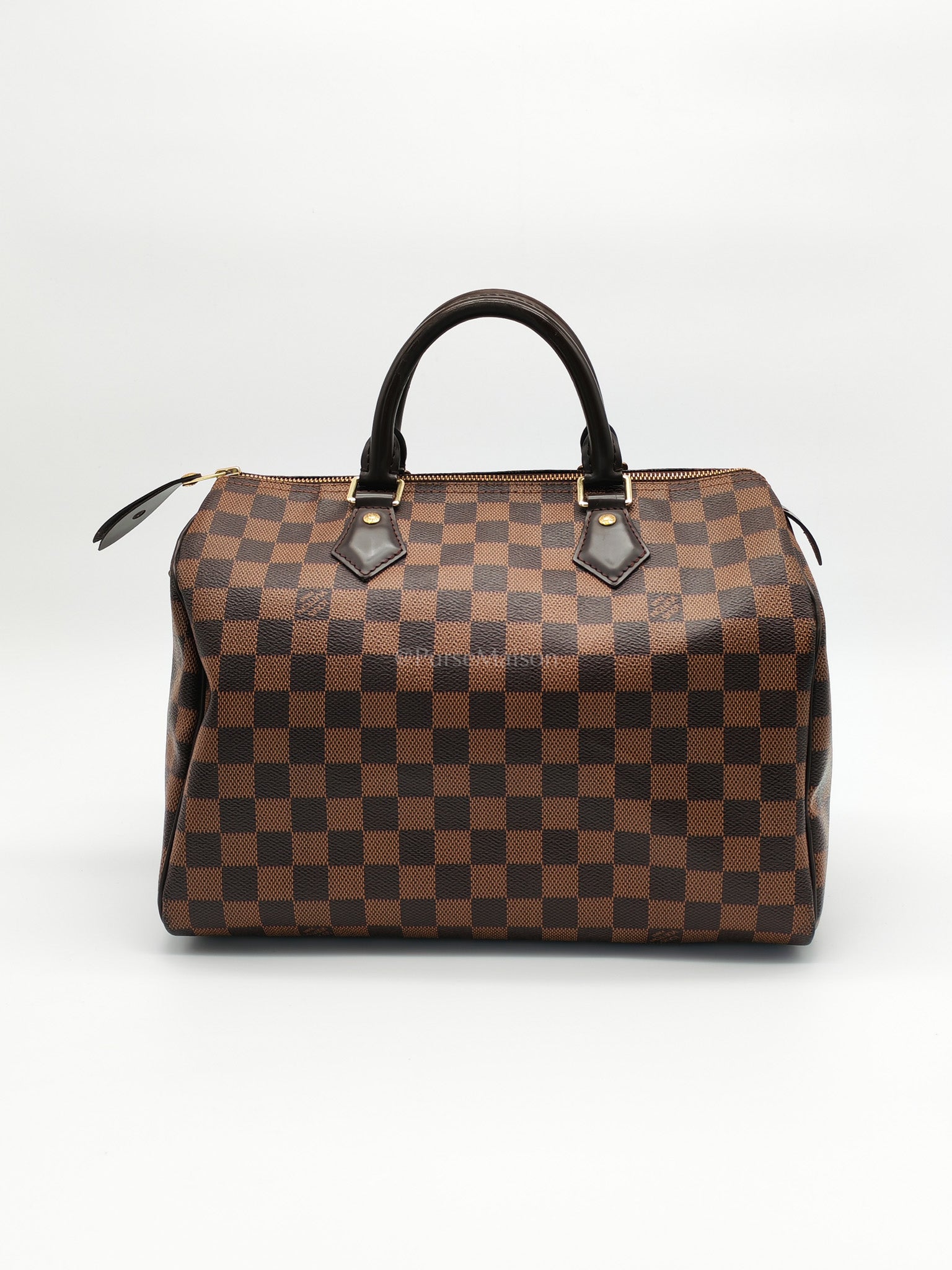 Speedy 30 in Damier Ebene Canvas Handbag (Date Code: MB4144) with J.K Heat Stamp | Purse Maison Luxury Bags Shop