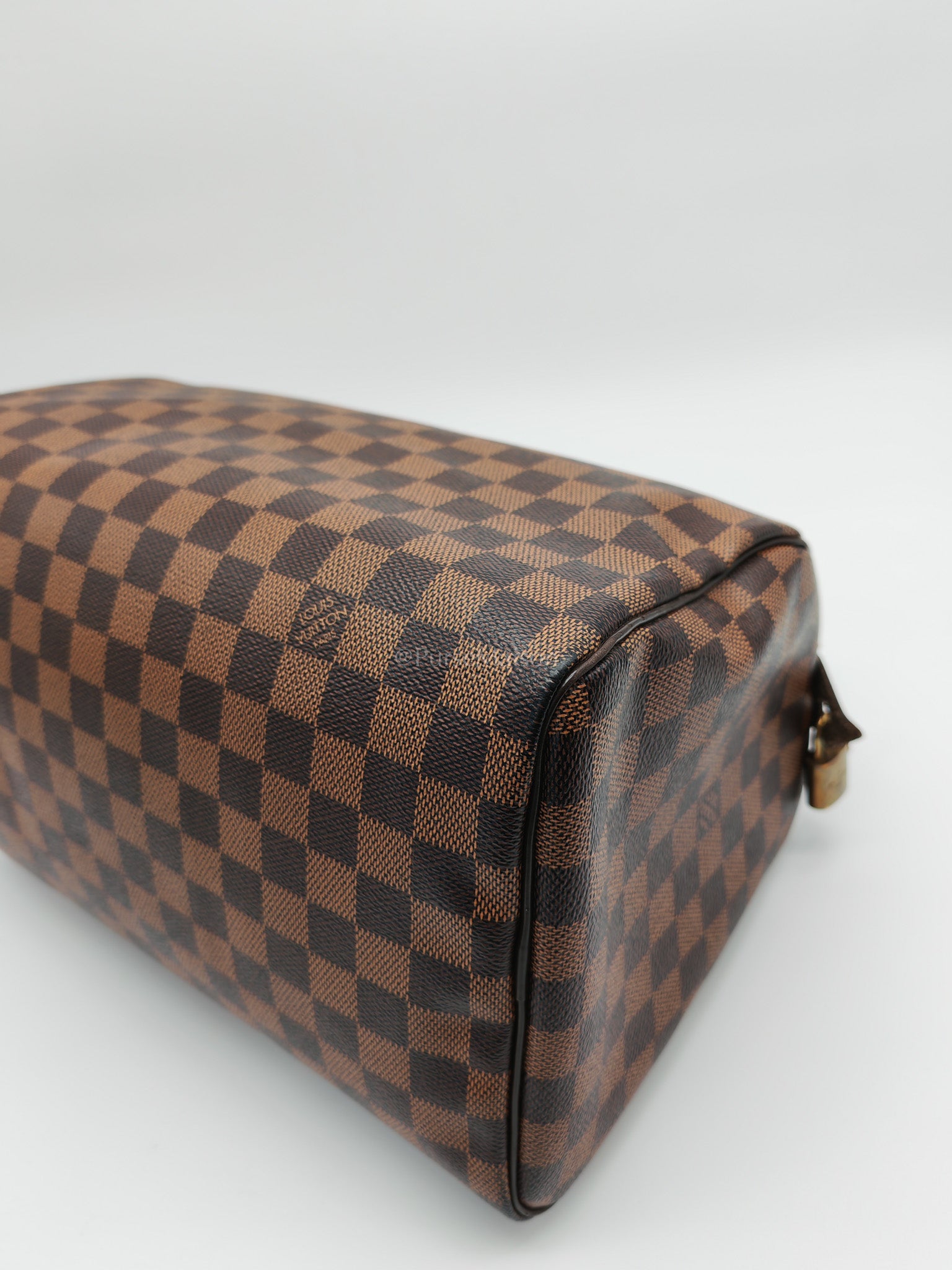 Speedy 30 in Damier Ebene Canvas Handbag (Date Code: MB4144) with J.K Heat Stamp | Purse Maison Luxury Bags Shop