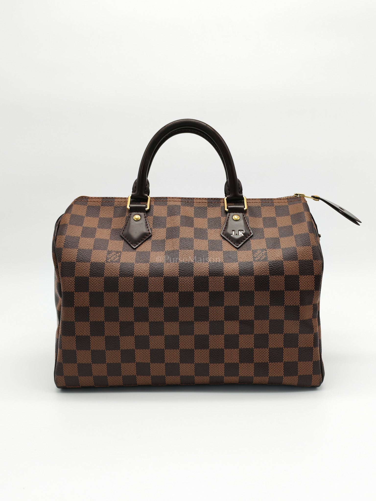 Speedy 30 in Damier Ebene Canvas Handbag (Date Code: MB4144) with J.K Heat Stamp | Purse Maison Luxury Bags Shop