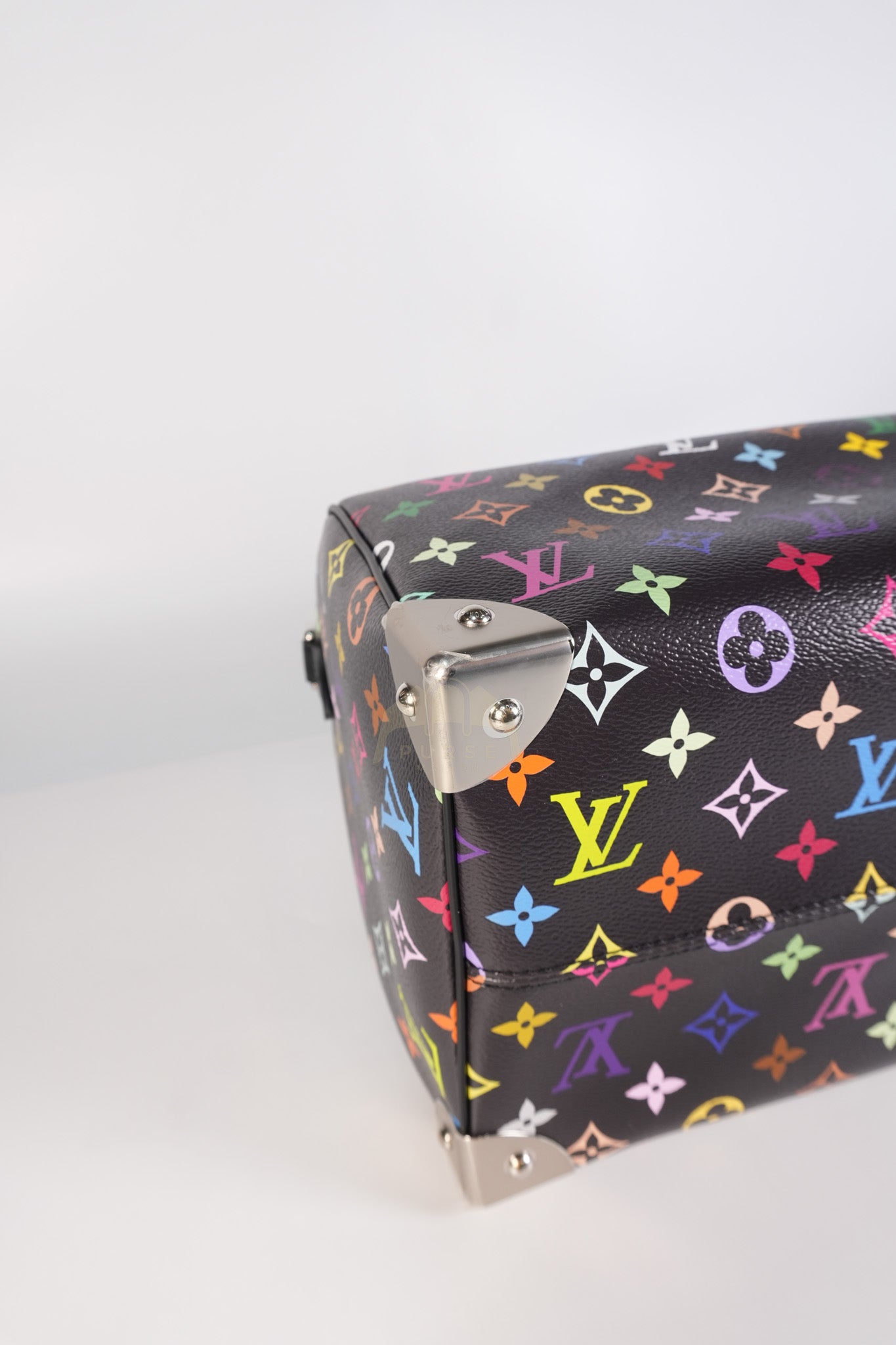 Speedy 30 Murakami in Black Multicolor Canvas (Microchip) | Purse Maison Luxury Bags Shop