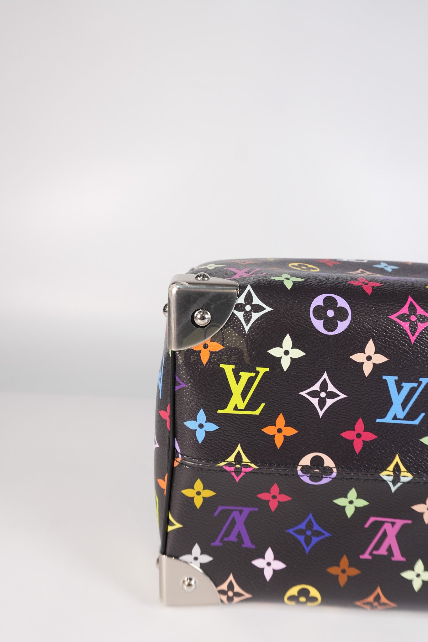 Speedy 30 Murakami in Black Multicolor Canvas (Microchip) | Purse Maison Luxury Bags Shop