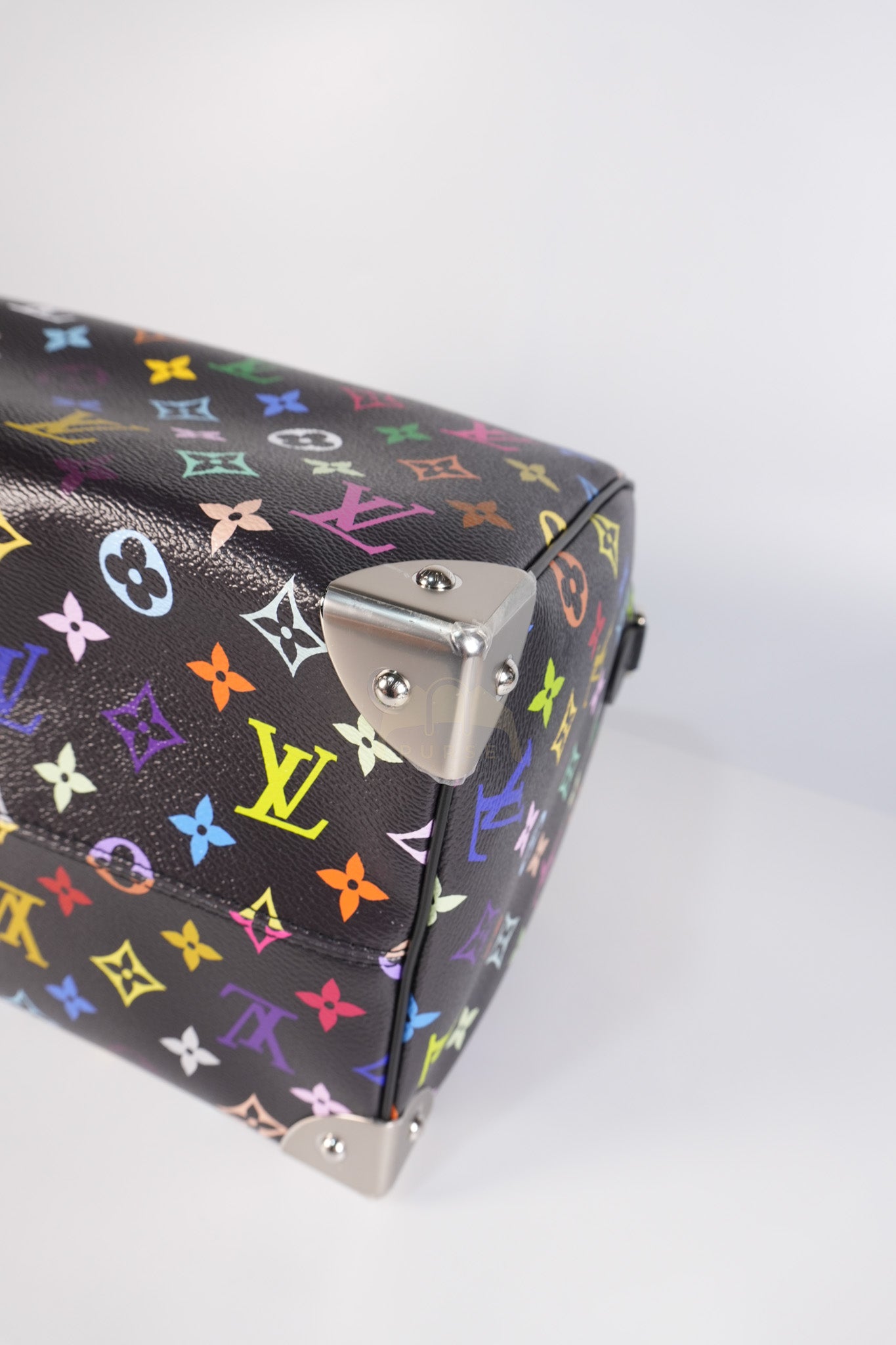 Speedy 30 Murakami in Black Multicolor Canvas (Microchip) | Purse Maison Luxury Bags Shop