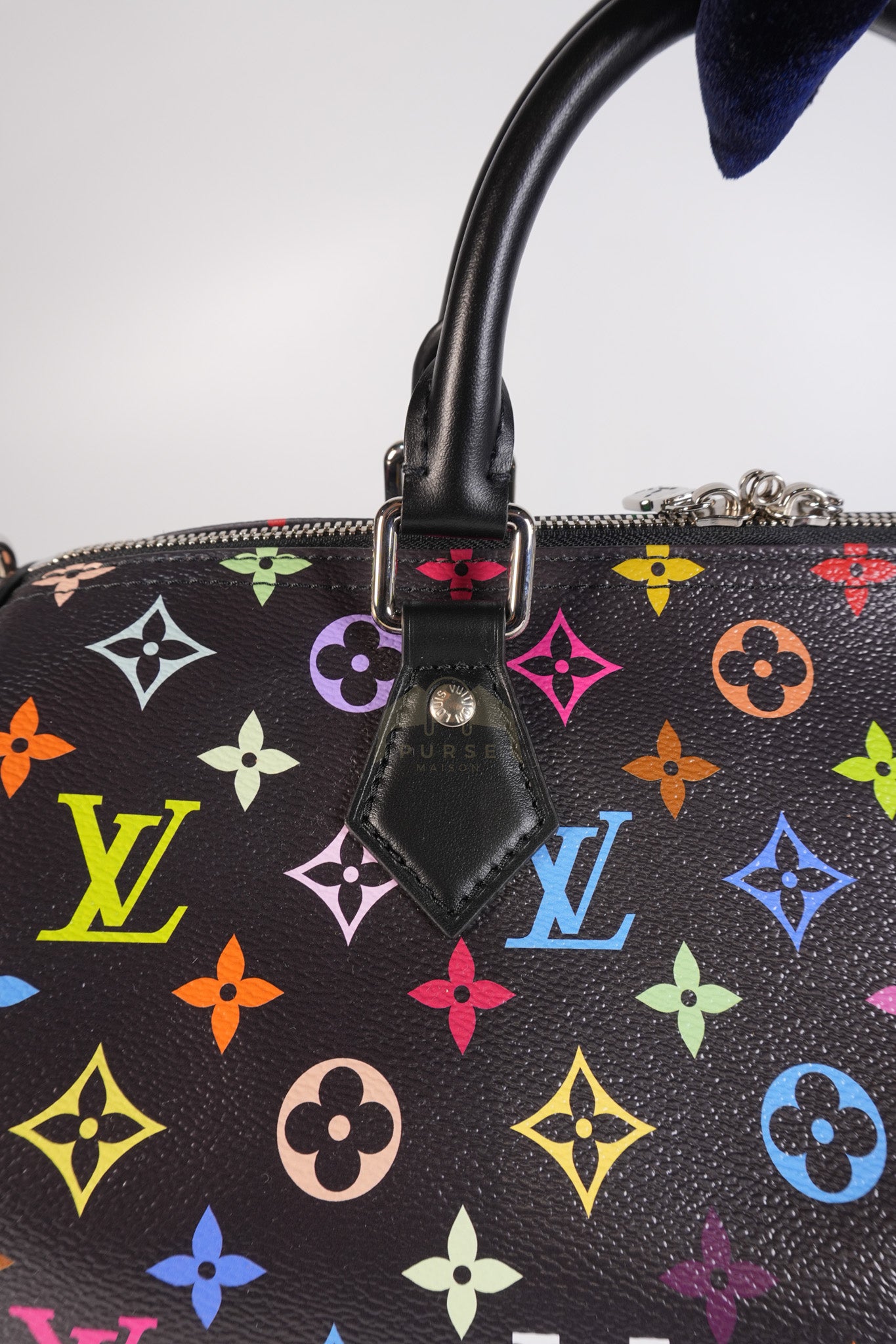 Speedy 30 Murakami in Black Multicolor Canvas (Microchip) | Purse Maison Luxury Bags Shop