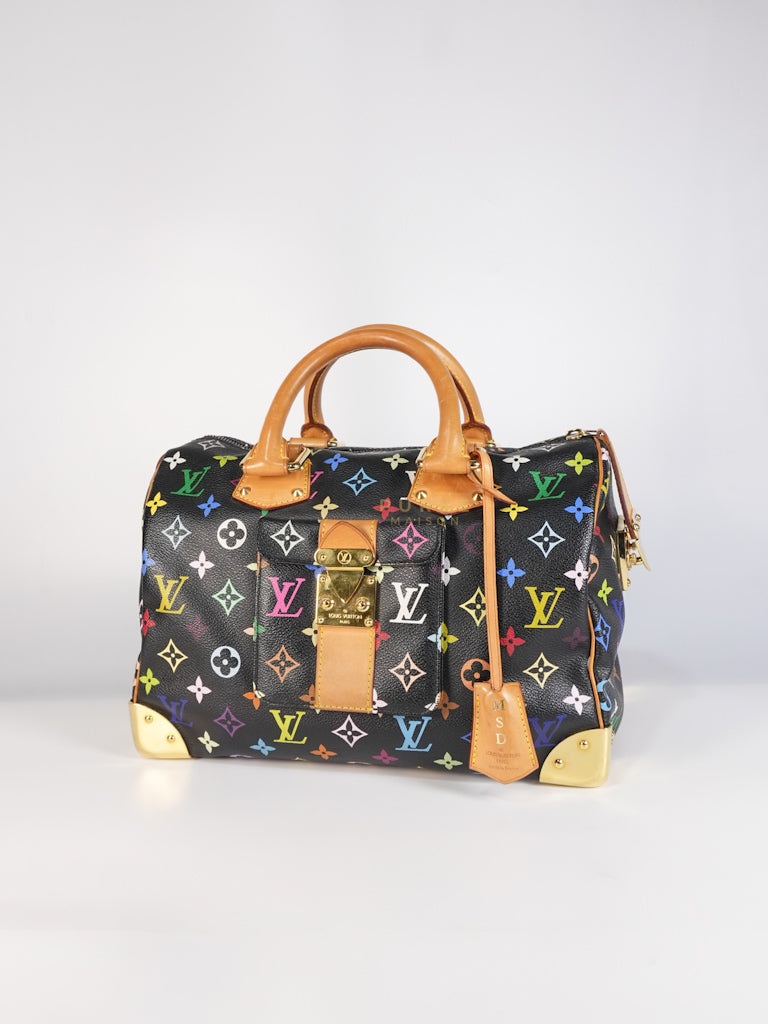 Speedy 30 Murakami Multicolor Canvas (Date Code: SP2009) with MSD Hot Stamp | Purse Maison Luxury Bags Shop