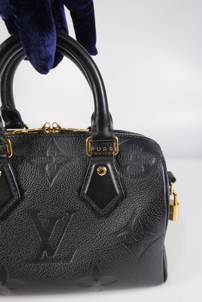 Speedy Bandoulier 20 Black Empreinte Leather (Microchip) | Purse Maison Luxury Bags Shop