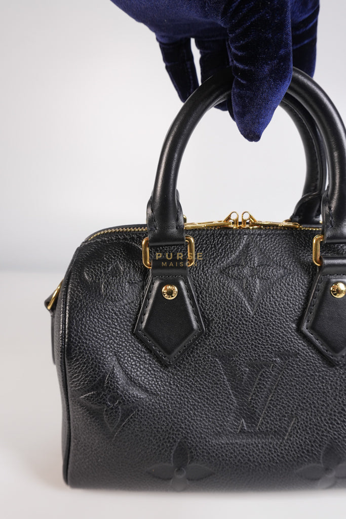 Speedy Bandoulier 20 Black Empreinte Leather (Microchip) | Purse Maison Luxury Bags Shop