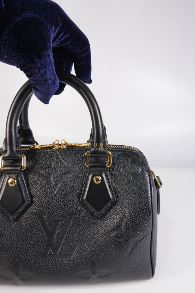 Speedy Bandoulier 20 Black Empreinte Leather (Microchip) | Purse Maison Luxury Bags Shop