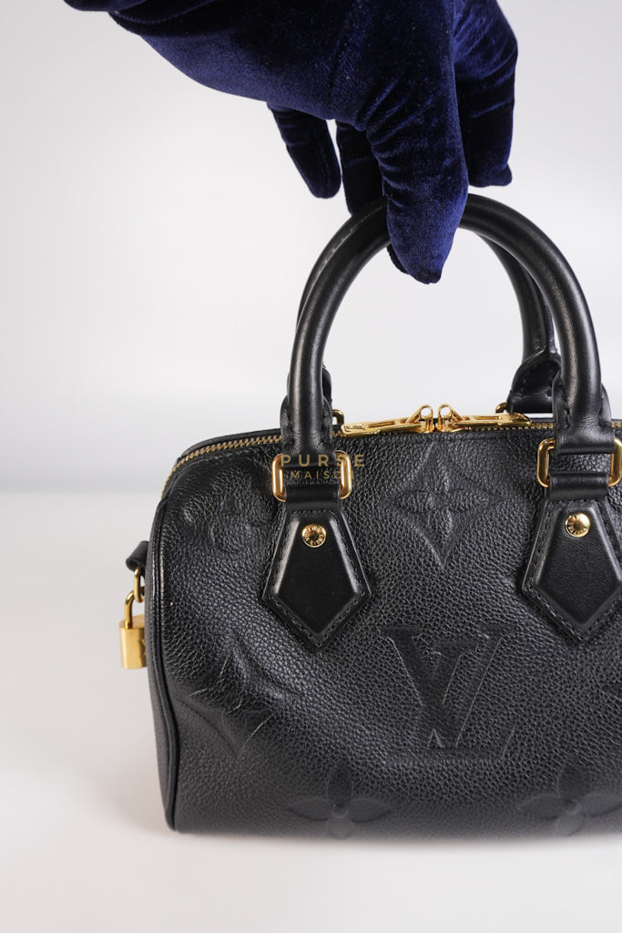 Speedy Bandoulier 20 Black Empreinte Leather (Microchip) | Purse Maison Luxury Bags Shop