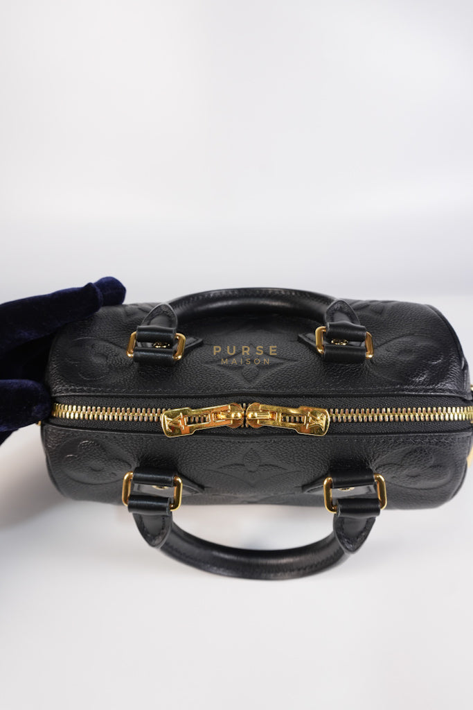 Speedy Bandoulier 20 Black Empreinte Leather (Microchip) | Purse Maison Luxury Bags Shop