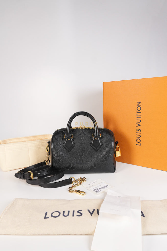 Speedy Bandoulier 20 Black Empreinte Leather (Microchip) | Purse Maison Luxury Bags Shop