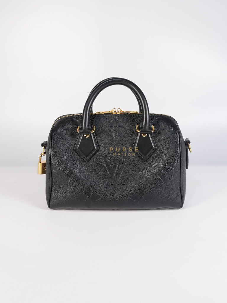Speedy Bandoulier 20 Black Empreinte Leather (Microchip) | Purse Maison Luxury Bags Shop
