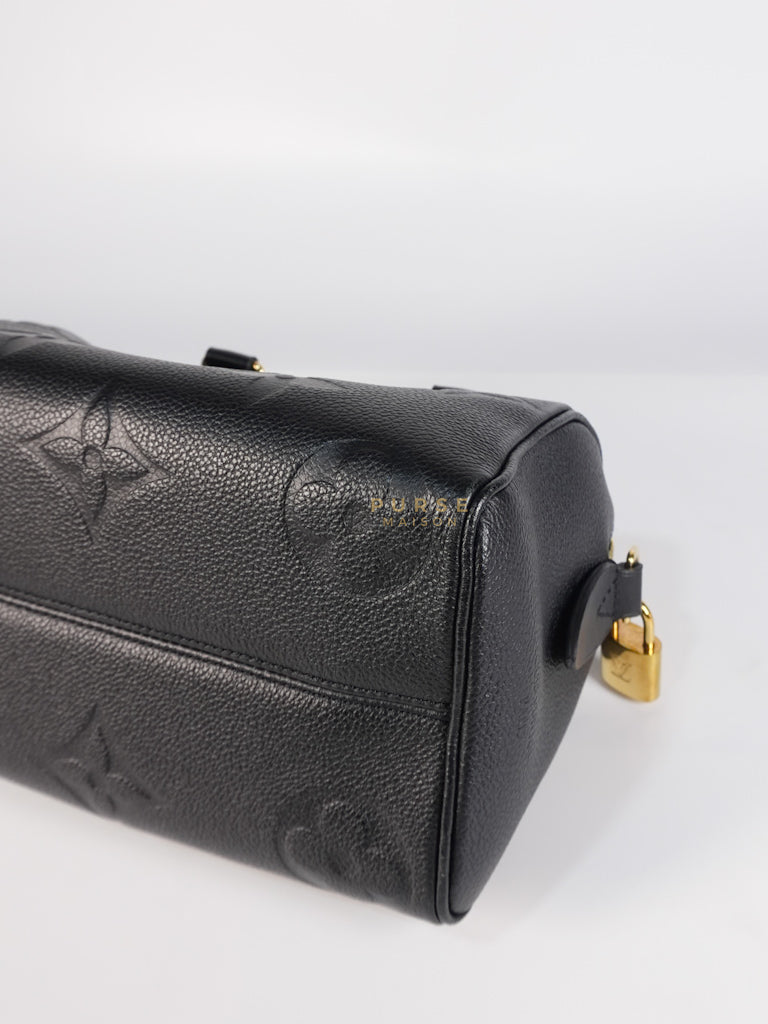Speedy Bandoulier 20 Black Empreinte Leather (Microchip) | Purse Maison Luxury Bags Shop