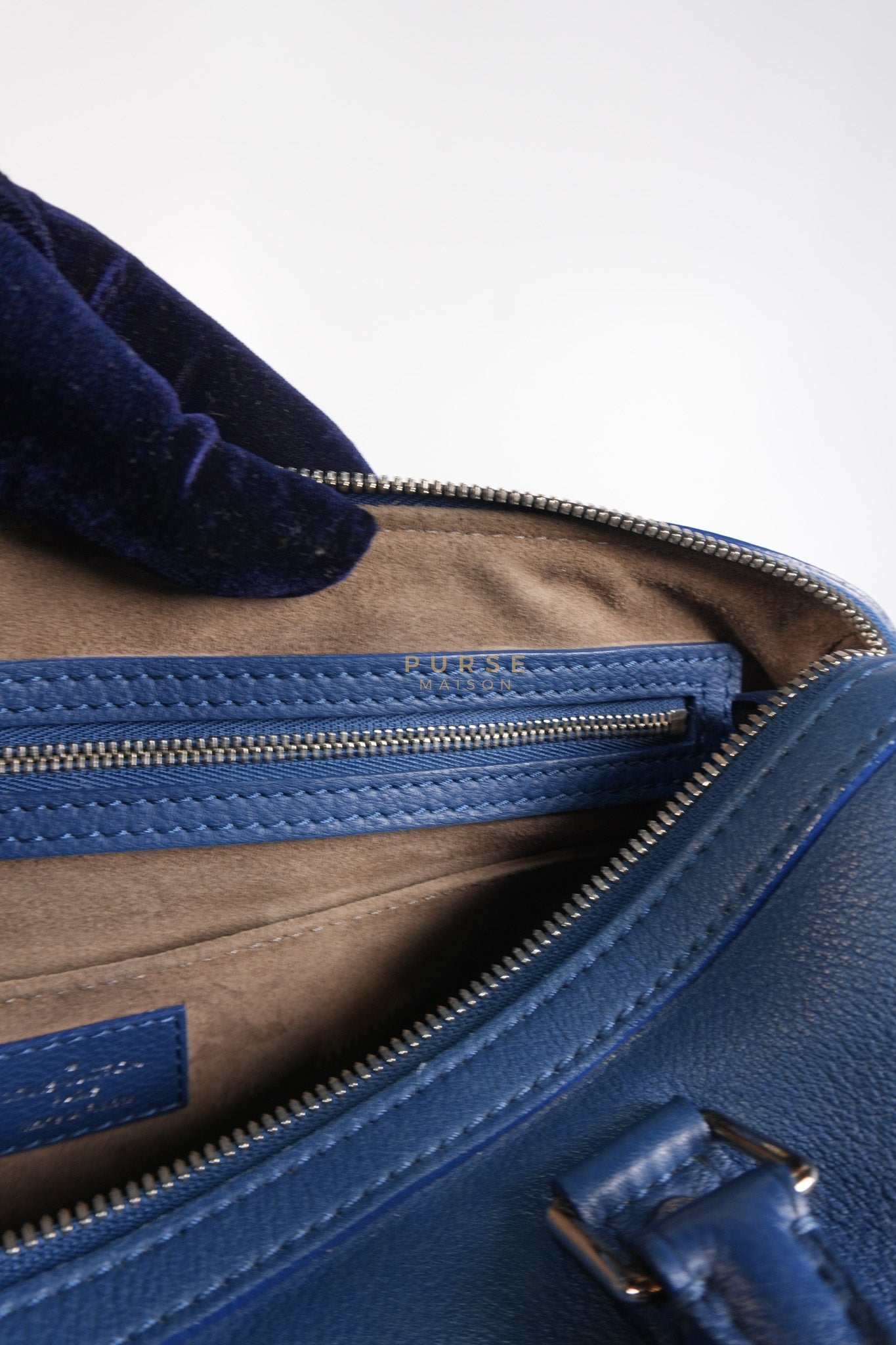 Speedy Sofia Coppola PM in Blue Ocean Calfskin Leather Crossbody Bag (Date Code: TR1143) | Purse Maison Luxury Bags Shop