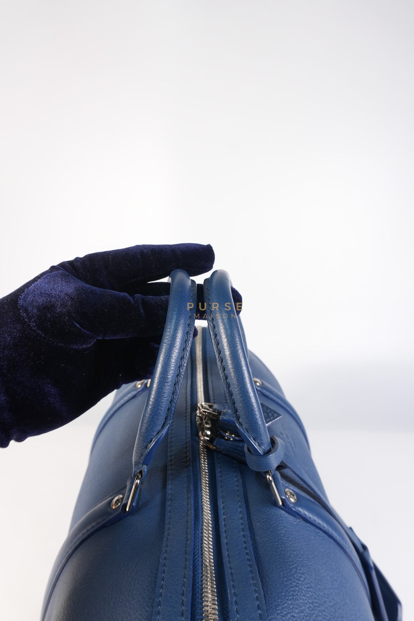 Speedy Sofia Coppola PM in Blue Ocean Calfskin Leather Crossbody Bag (Date Code: TR1143) | Purse Maison Luxury Bags Shop