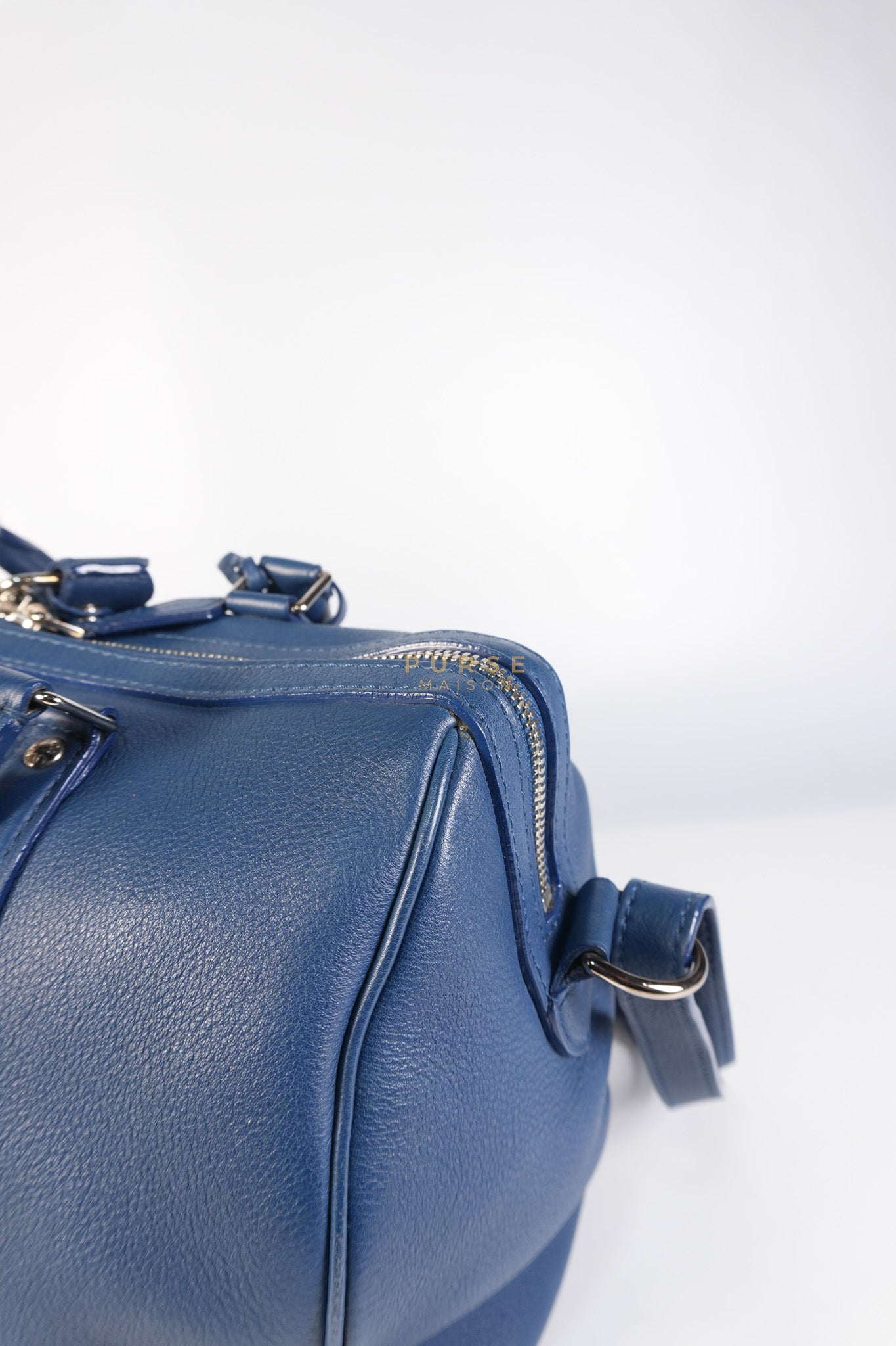 Speedy Sofia Coppola PM in Blue Ocean Calfskin Leather Crossbody Bag (Date Code: TR1143) | Purse Maison Luxury Bags Shop