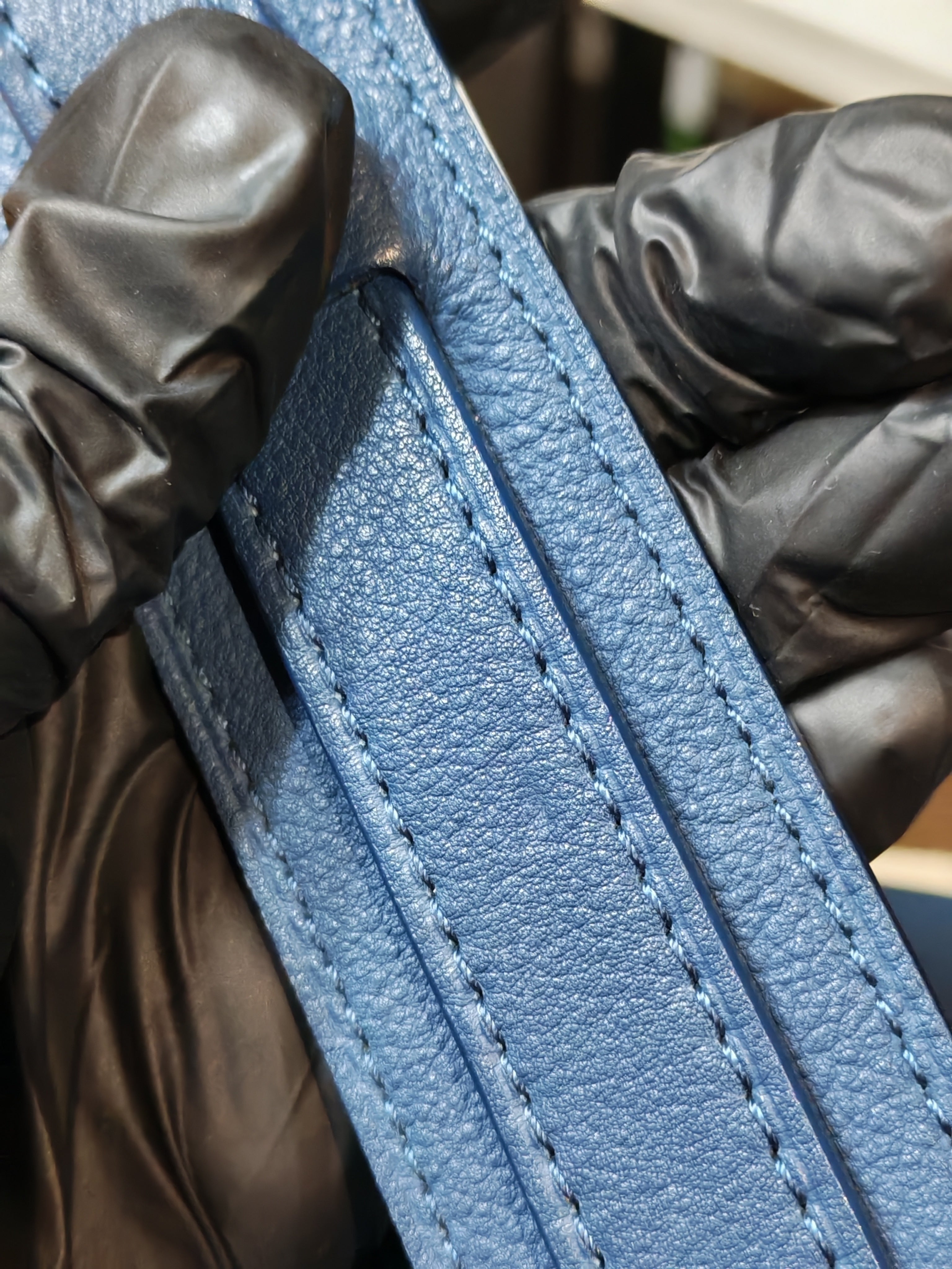 Speedy Sofia Coppola PM in Blue Ocean Calfskin Leather Crossbody Bag (Date Code: TR1143) | Purse Maison Luxury Bags Shop