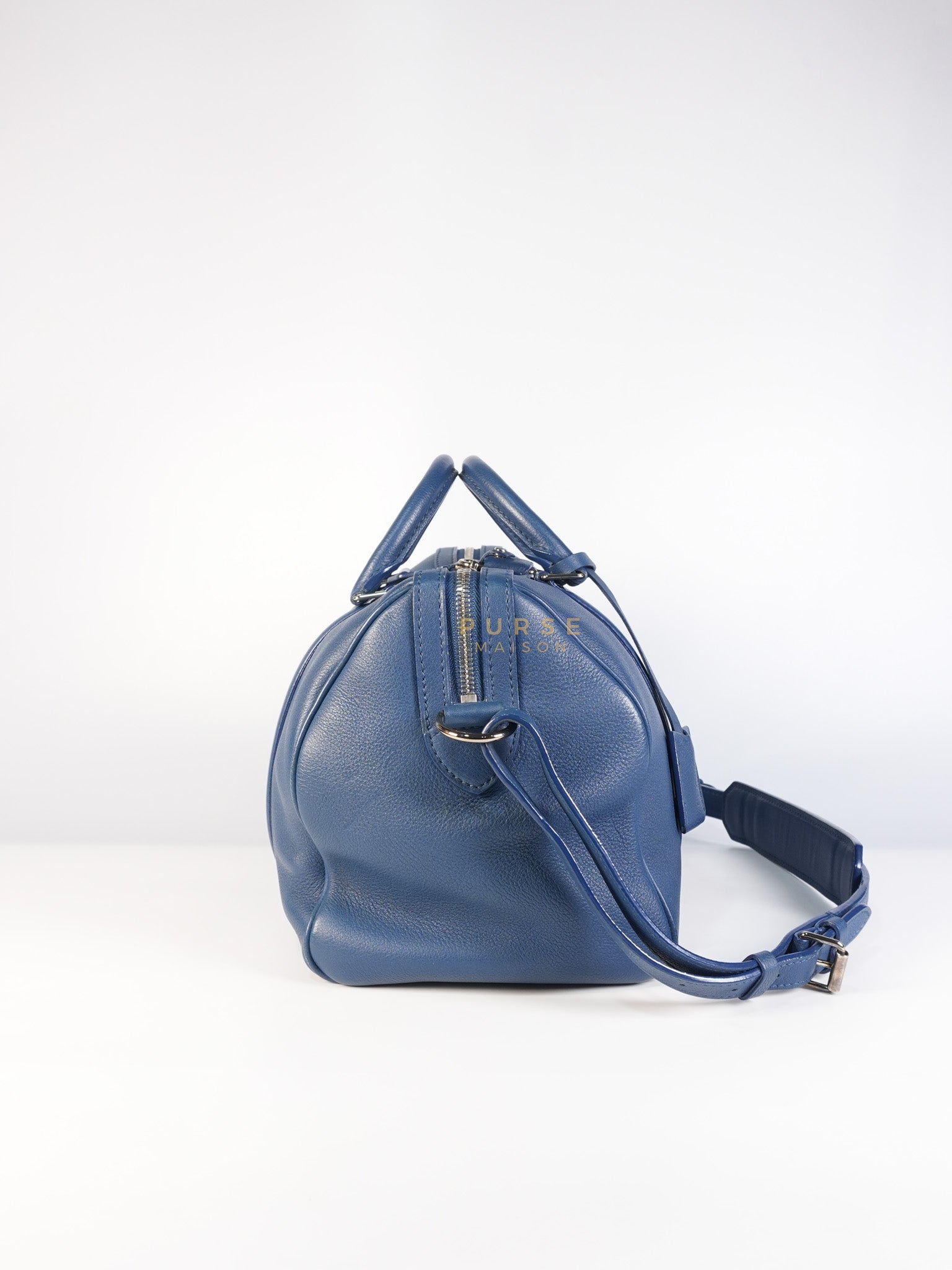 Speedy Sofia Coppola PM in Blue Ocean Calfskin Leather Crossbody Bag (Date Code: TR1143) | Purse Maison Luxury Bags Shop