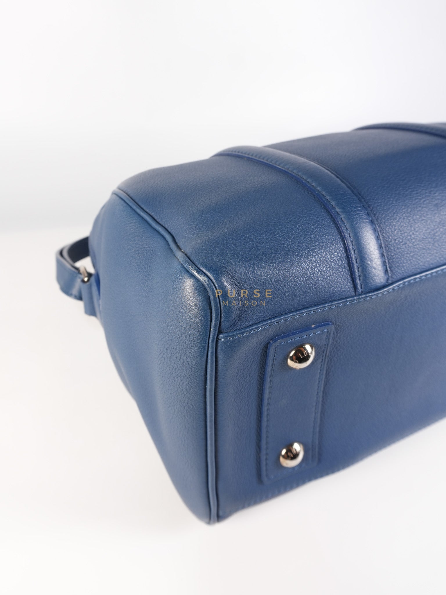 Speedy Sofia Coppola PM in Blue Ocean Calfskin Leather Crossbody Bag (Date Code: TR1143) | Purse Maison Luxury Bags Shop