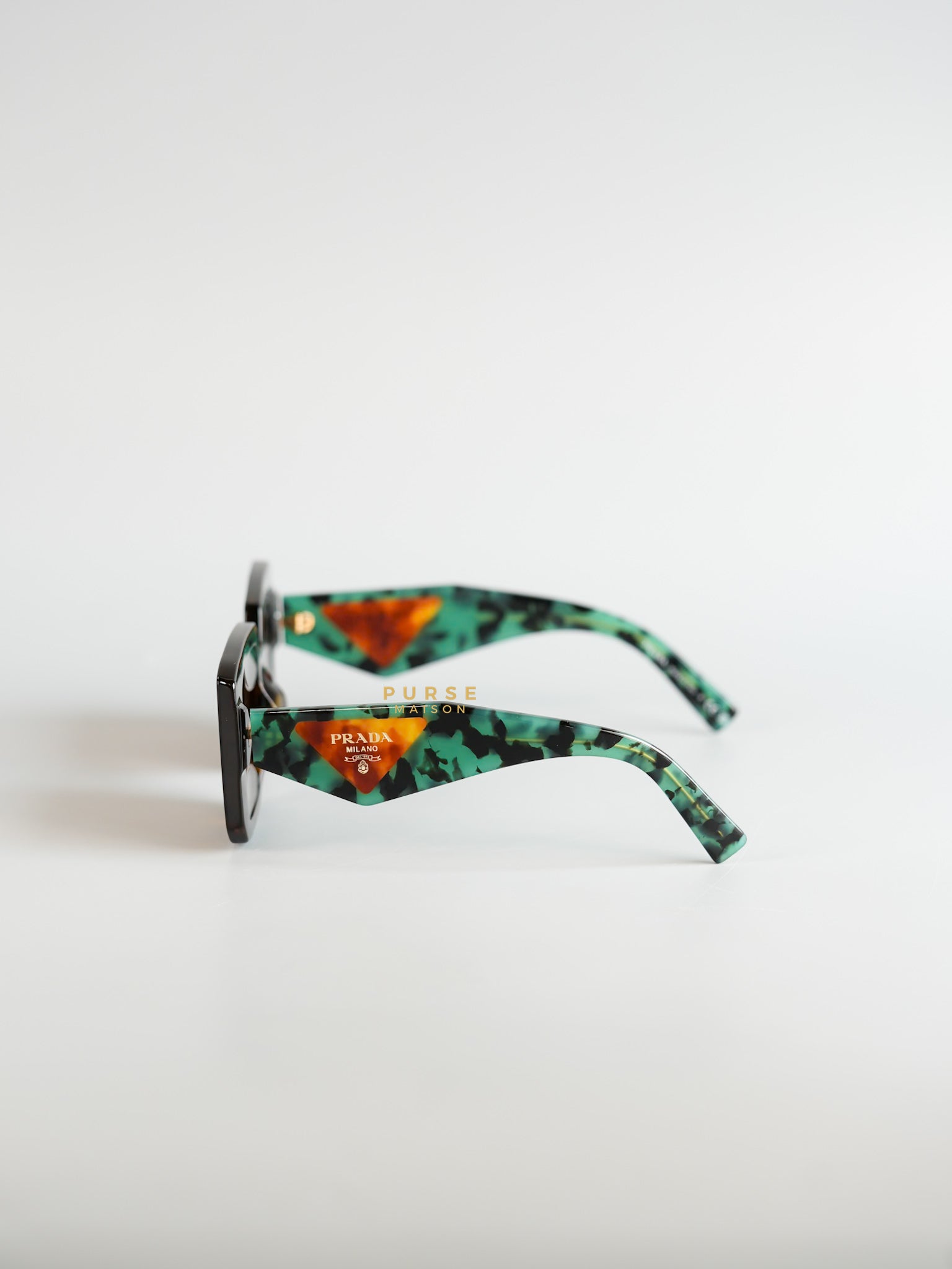 SPR 23Y-F Green Black Square Sunglasses | Purse Maison Luxury Bags Shop