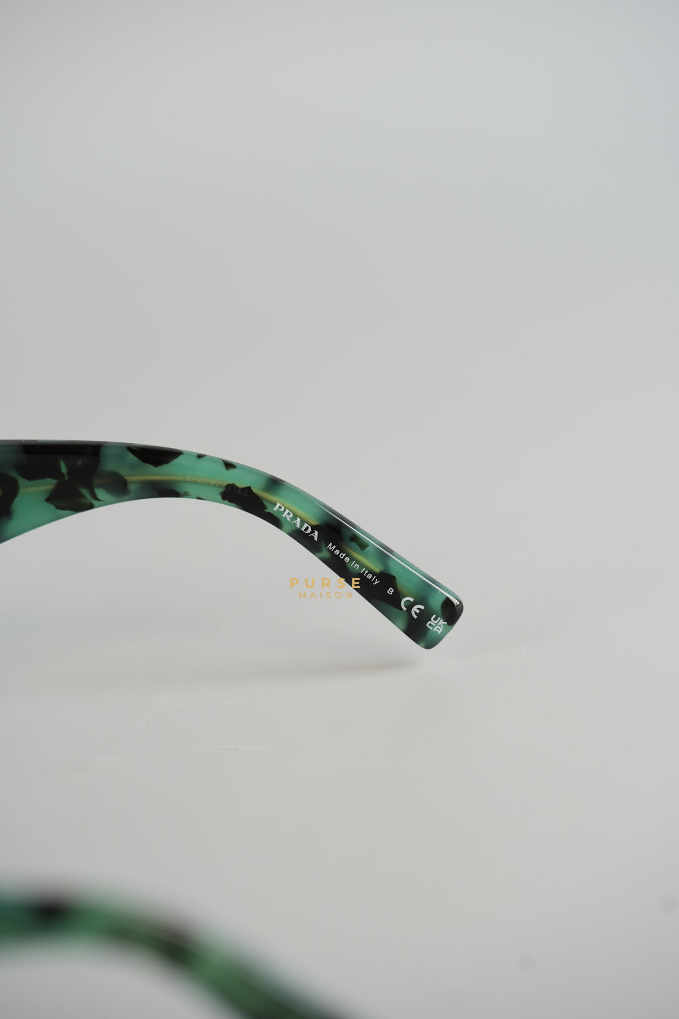 SPR 23Y-F Green Black Square Sunglasses | Purse Maison Luxury Bags Shop