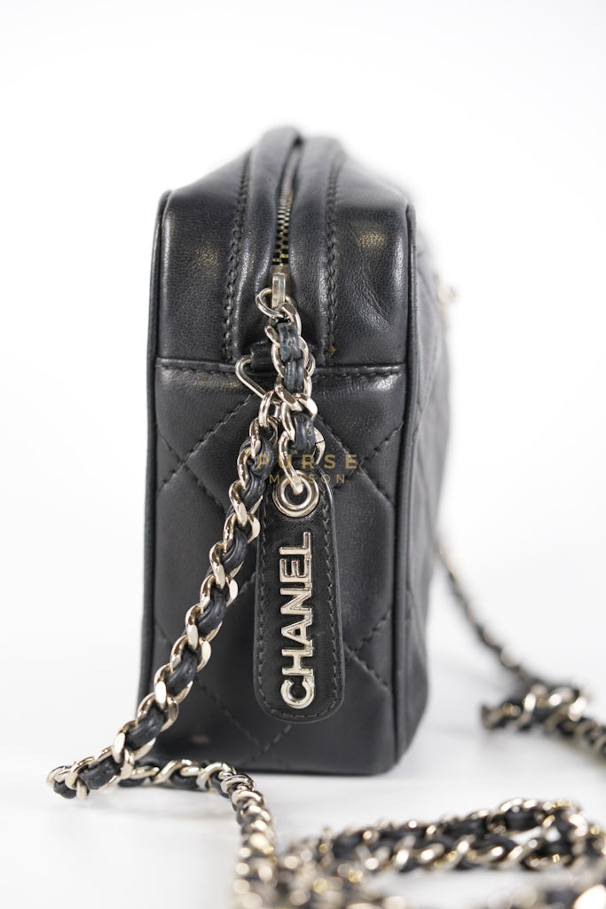 Square Camera Bag Vintage Quilted Lambskin Leather and Silver Hardware Series 4 | Purse Maison Luxury Bags Shop