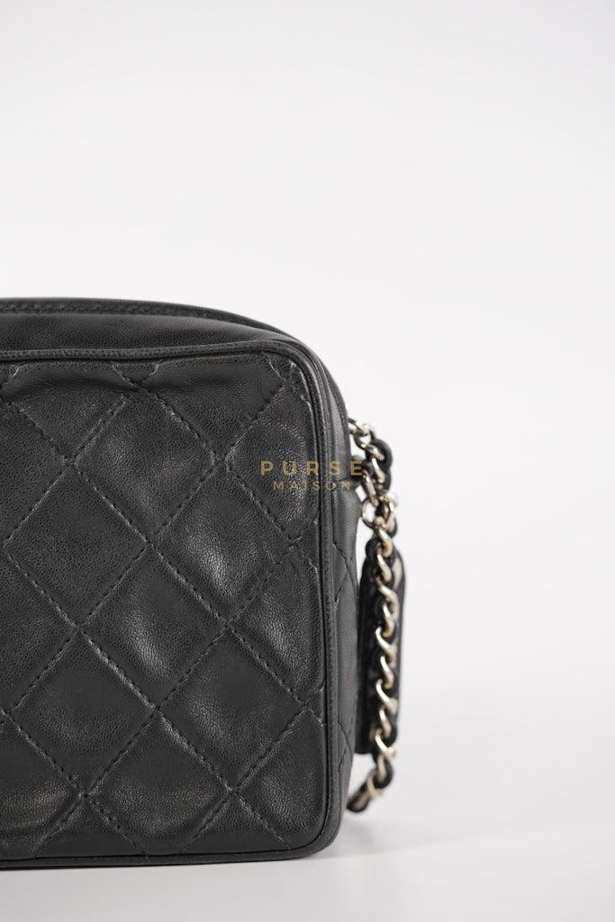 Square Camera Bag Vintage Quilted Lambskin Leather and Silver Hardware Series 4 | Purse Maison Luxury Bags Shop