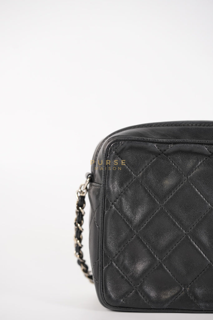 Square Camera Bag Vintage Quilted Lambskin Leather and Silver Hardware Series 4 | Purse Maison Luxury Bags Shop