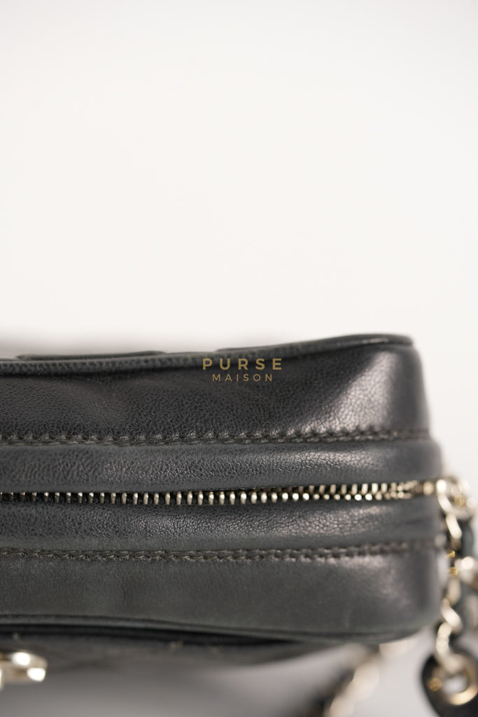 Square Camera Bag Vintage Quilted Lambskin Leather and Silver Hardware Series 4 | Purse Maison Luxury Bags Shop