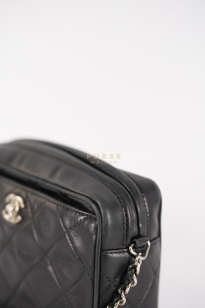 Square Camera Bag Vintage Quilted Lambskin Leather and Silver Hardware Series 4 | Purse Maison Luxury Bags Shop